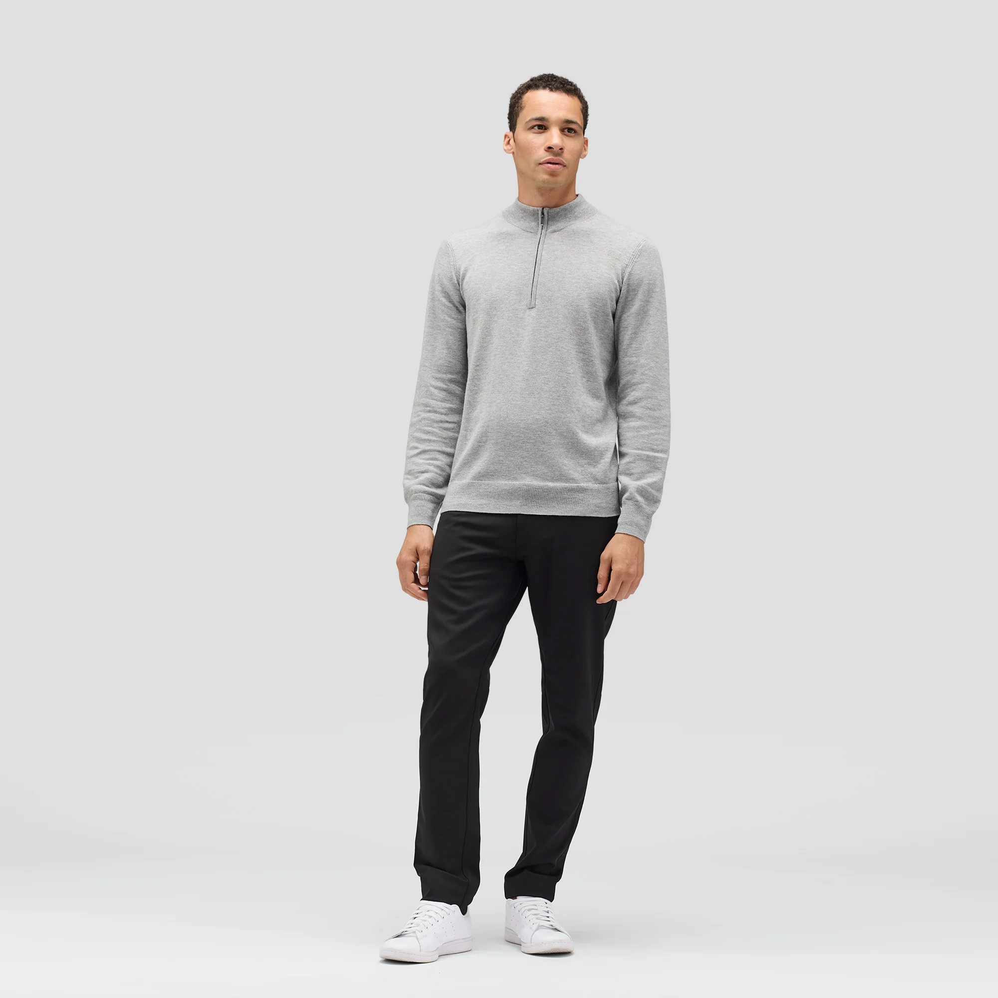 Men's Merino Cashmere Quarter Zip Jumper - Image 13