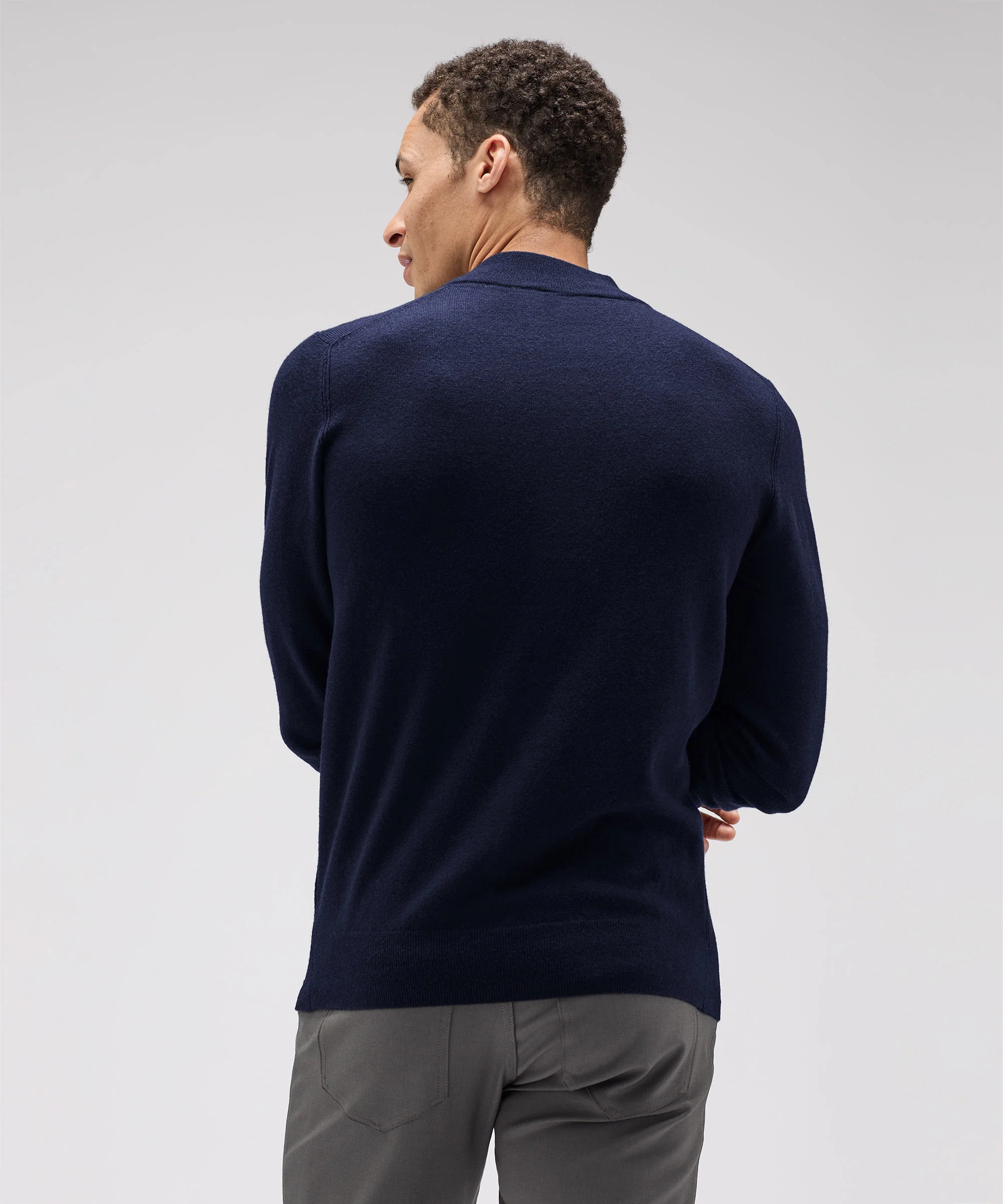 Men's Merino Cashmere Quarter Zip Jumper - Image 20