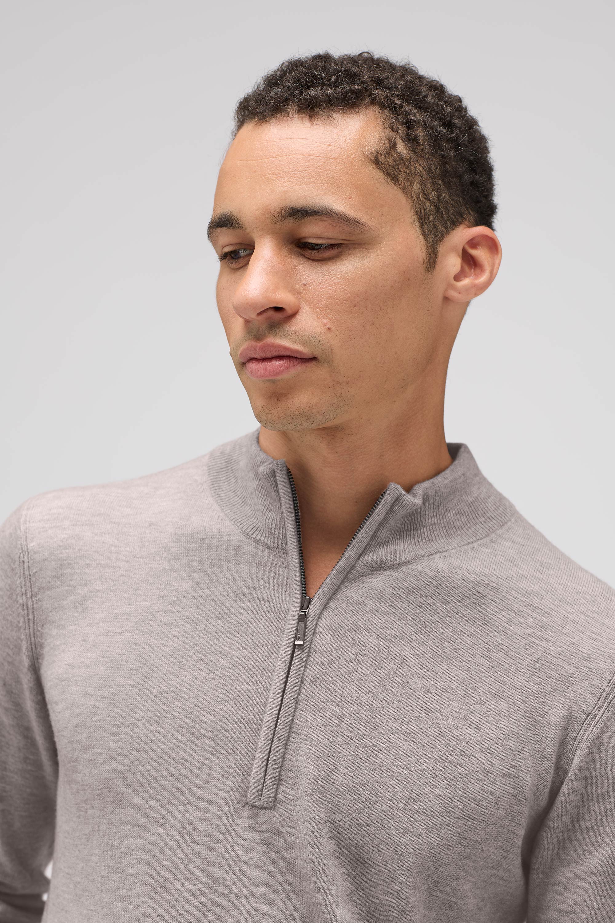 Men's Merino Cashmere Quarter Zip Jumper - Image 23