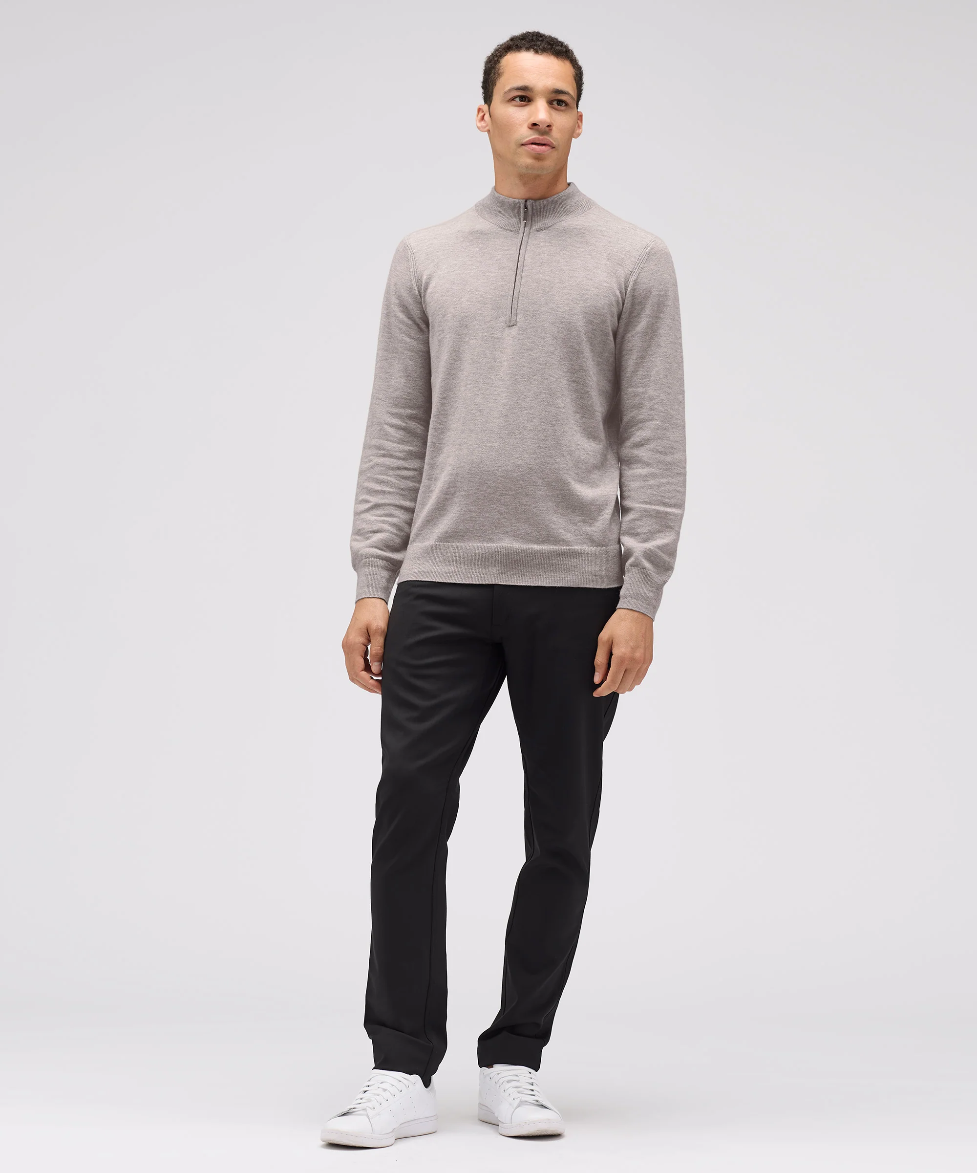 Men's Merino Cashmere Quarter Zip Jumper - Image 24