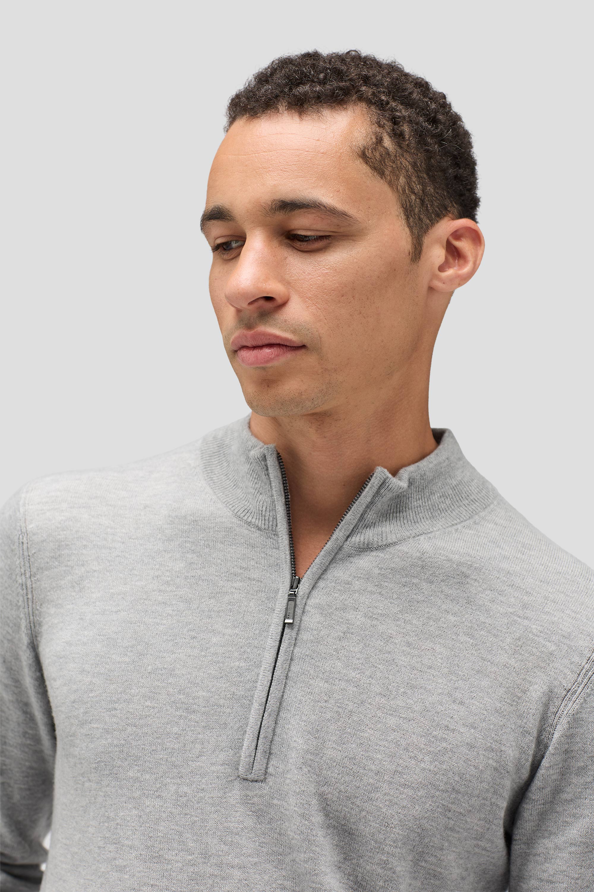 Men's Merino Cashmere Quarter Zip Jumper - Image 9