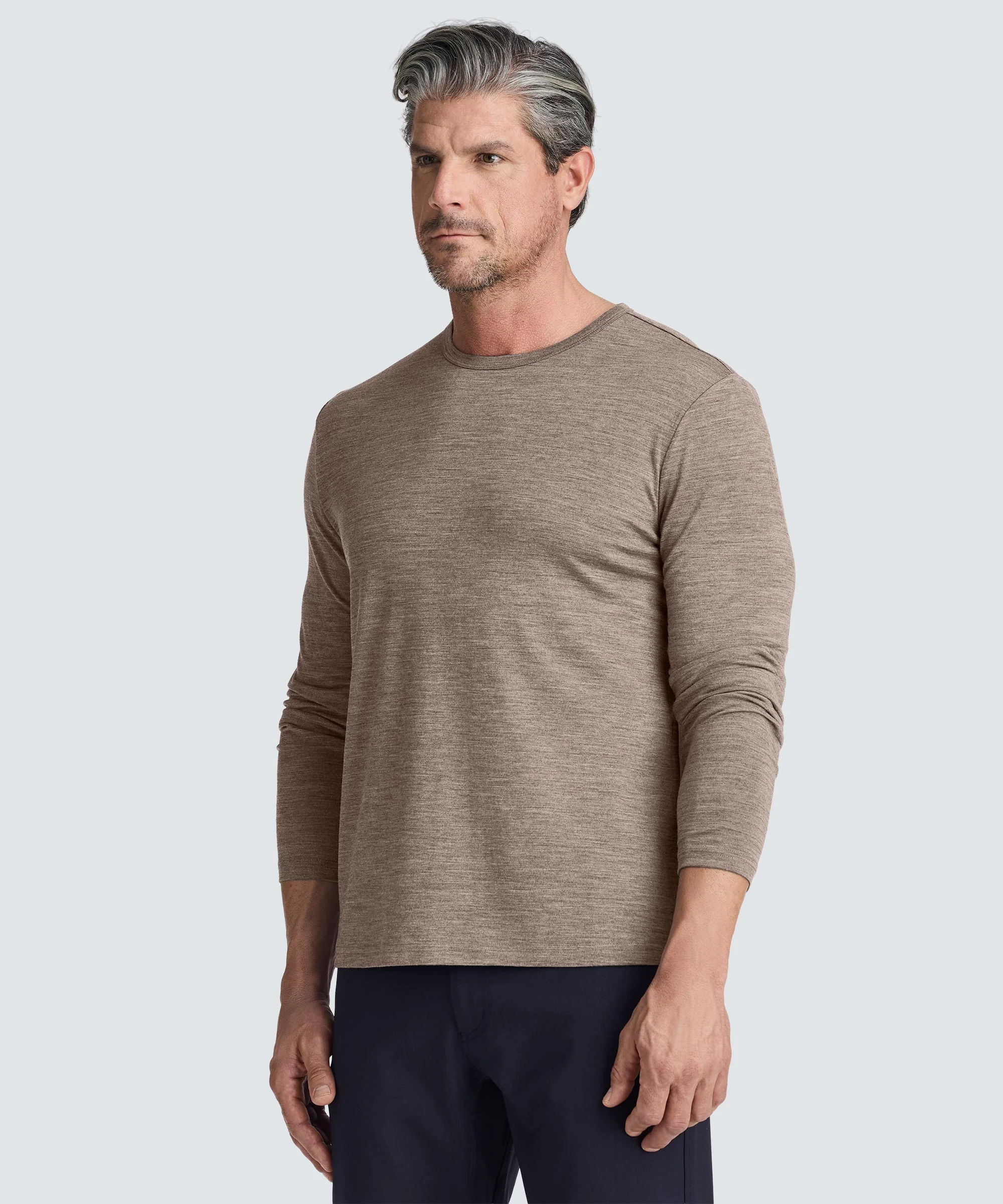 Men's Long Sleeve Merino Crew - Image 100
