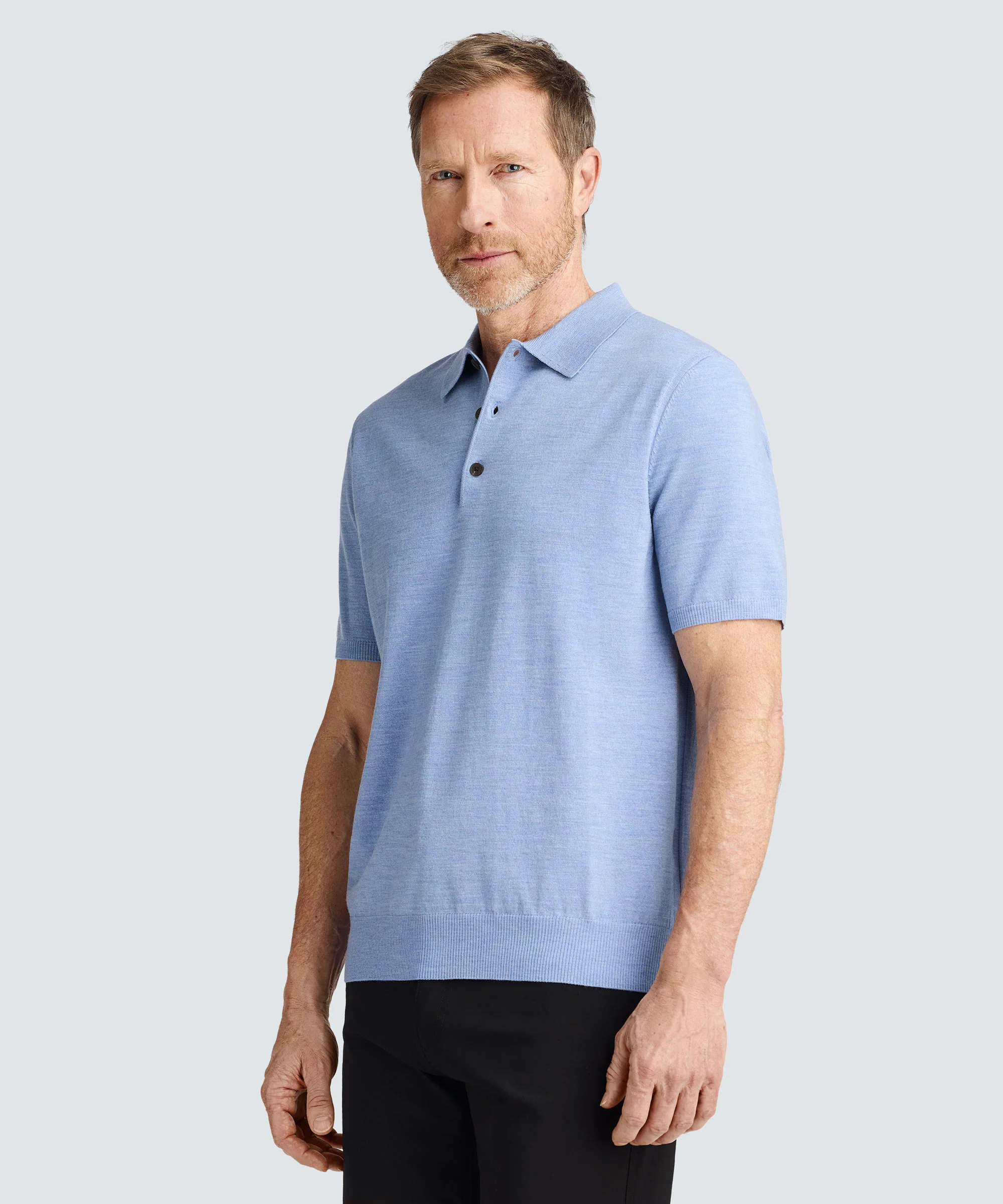 Men's Fine Knit Merino Polo - Image 11
