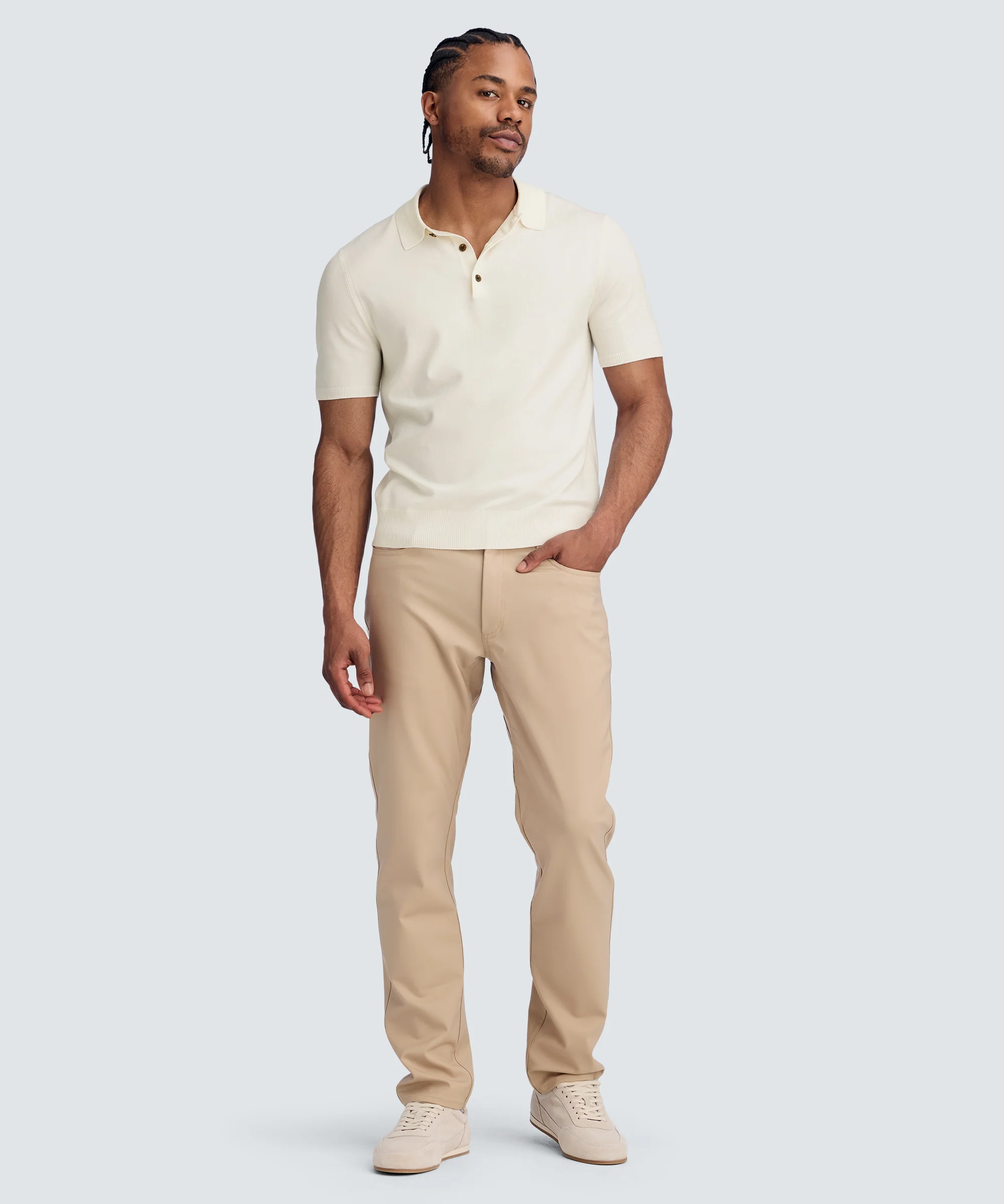 Men's Fine Knit Merino Polo - Image 23