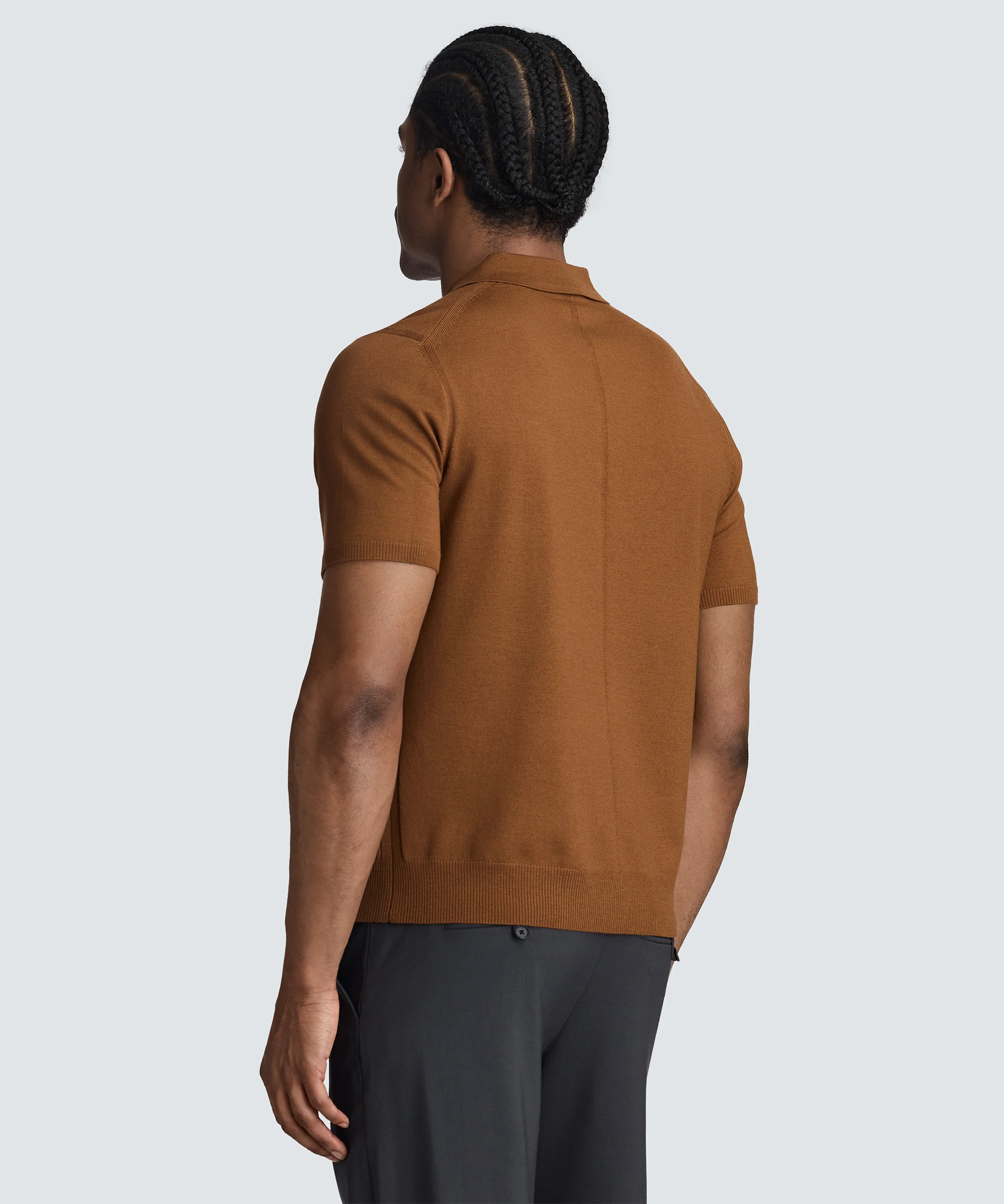 Men's Fine Knit Merino Polo - Image 6