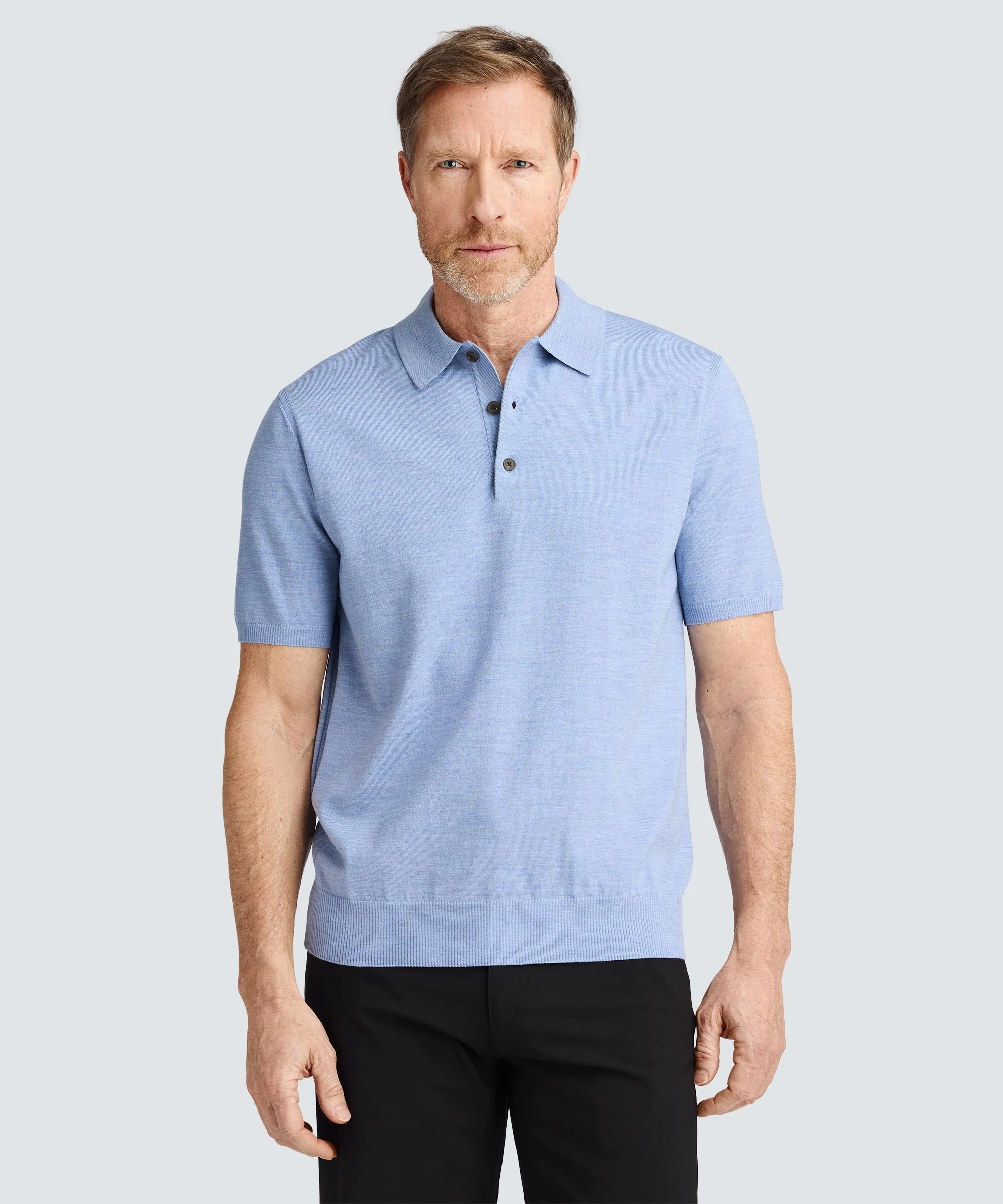 Men's Fine Knit Merino Polo - Image 8