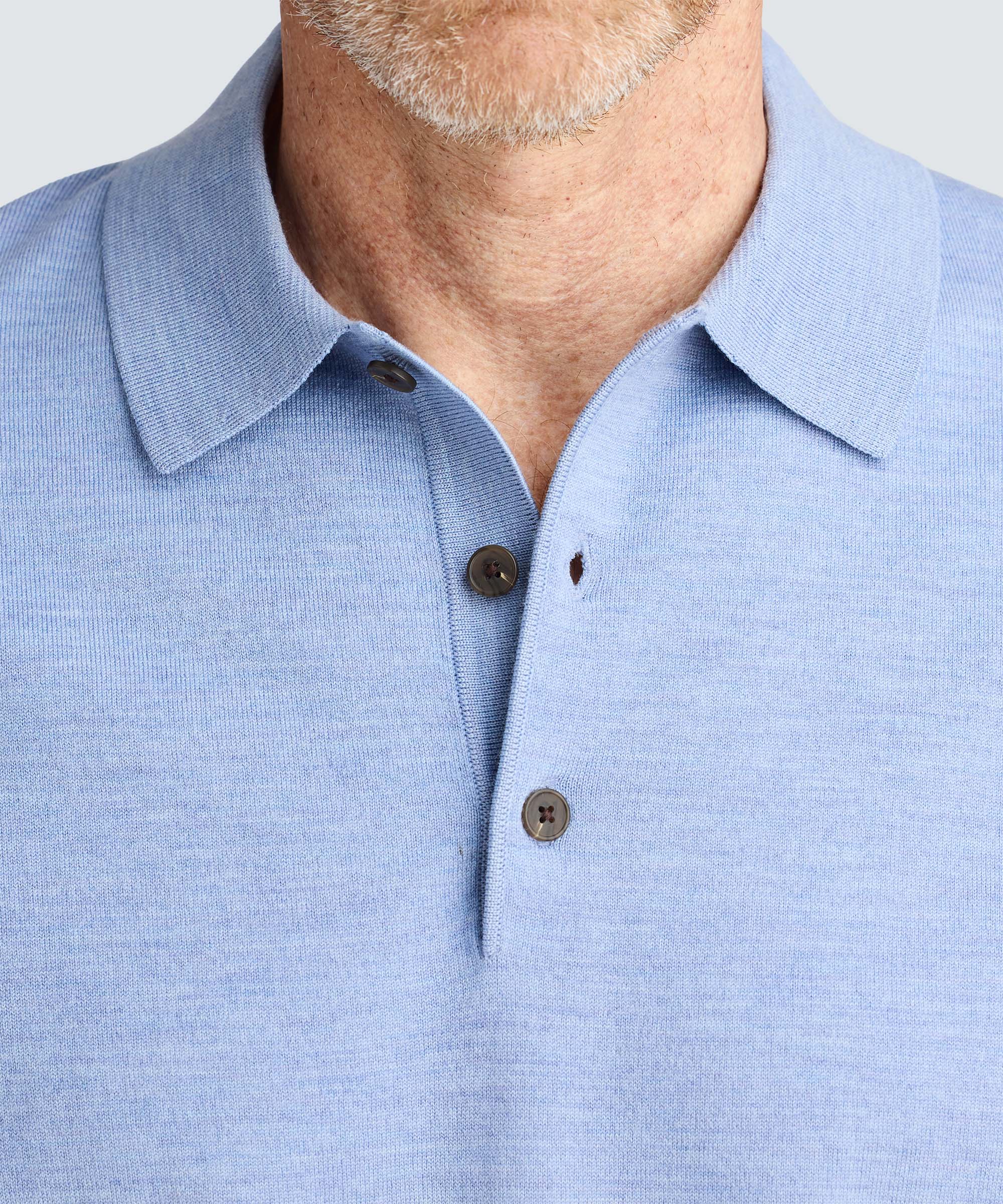 Men's Fine Knit Merino Polo - Image 9