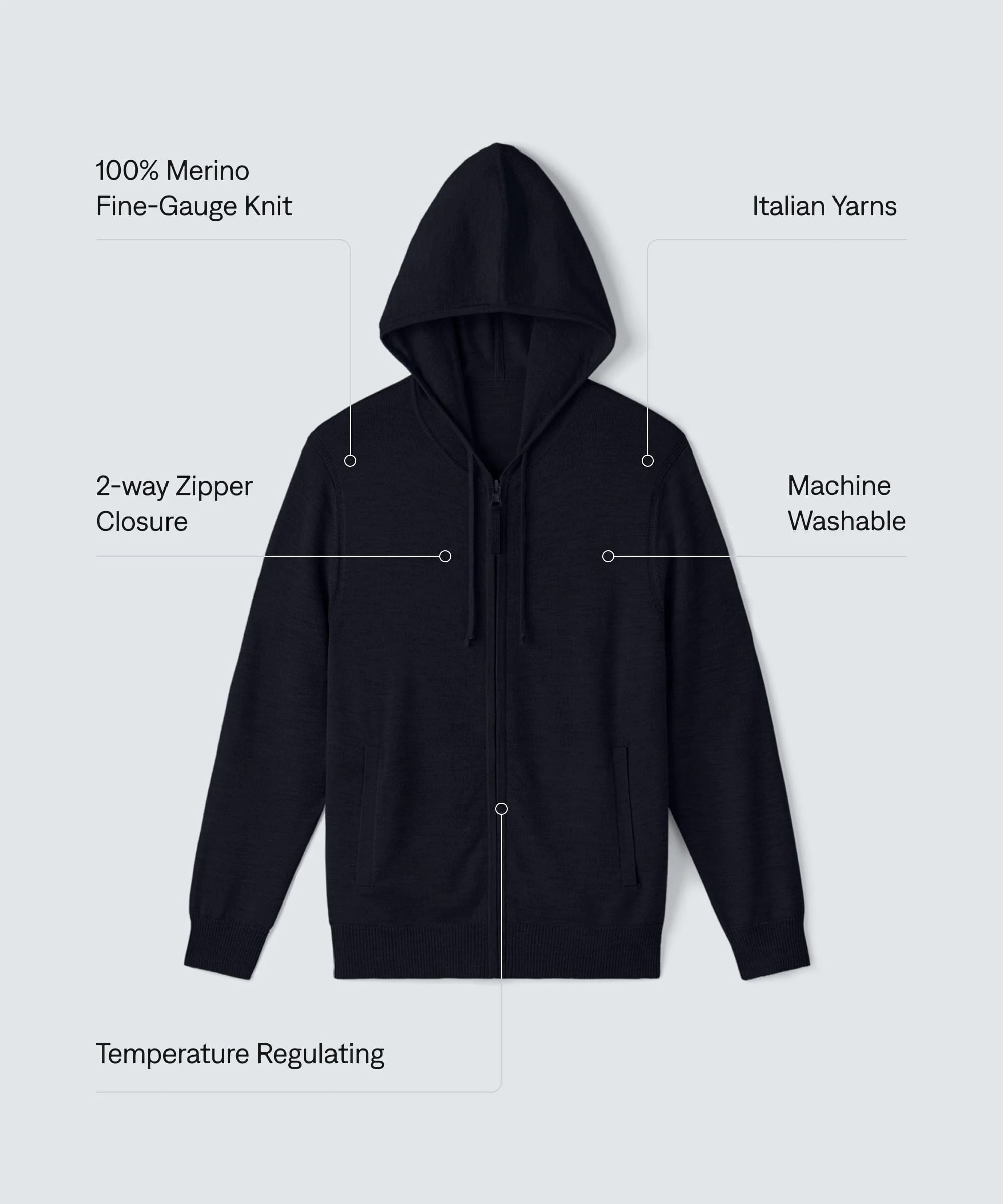Men's Merino Knit Hoodie - Image 18