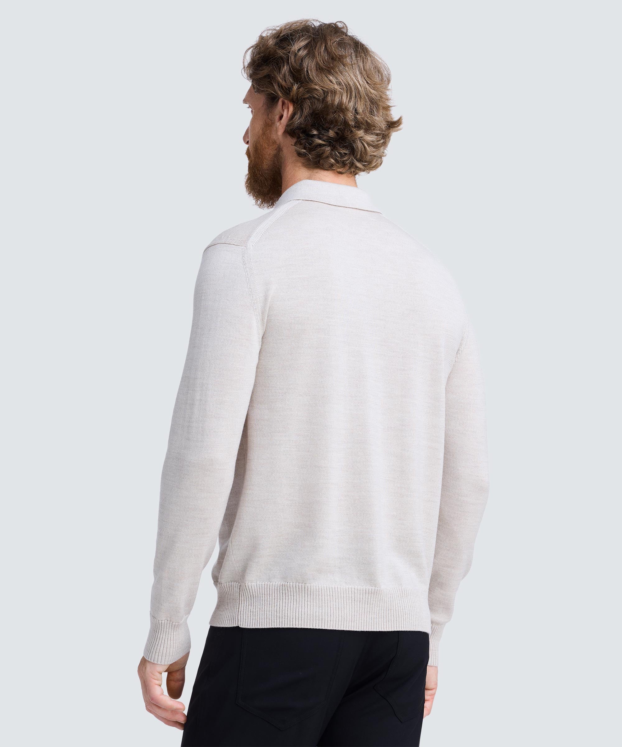 Men's Merino Knit Long Sleeve Polo - Image 11
