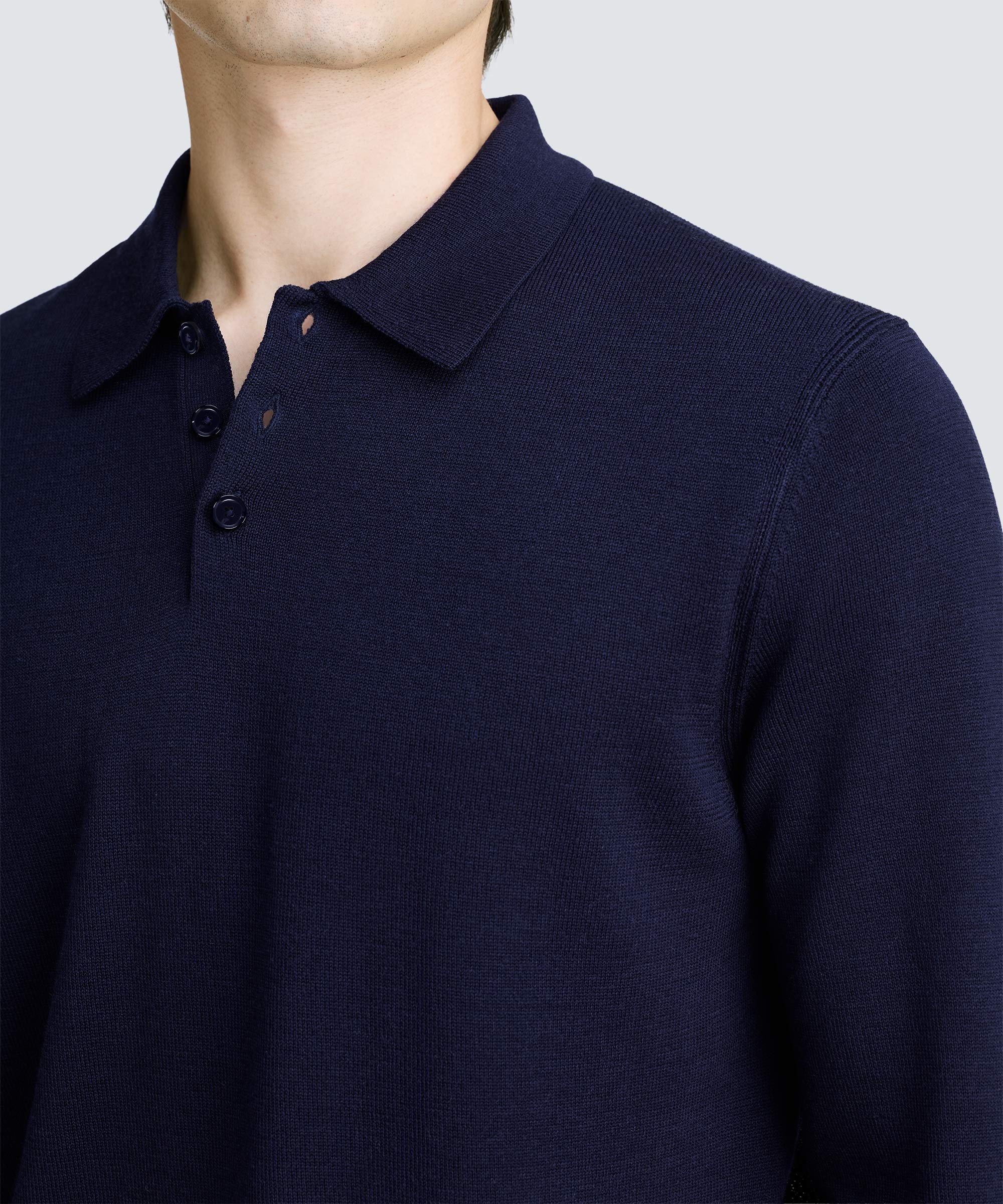 Men's Merino Knit Long Sleeve Polo - Image 16