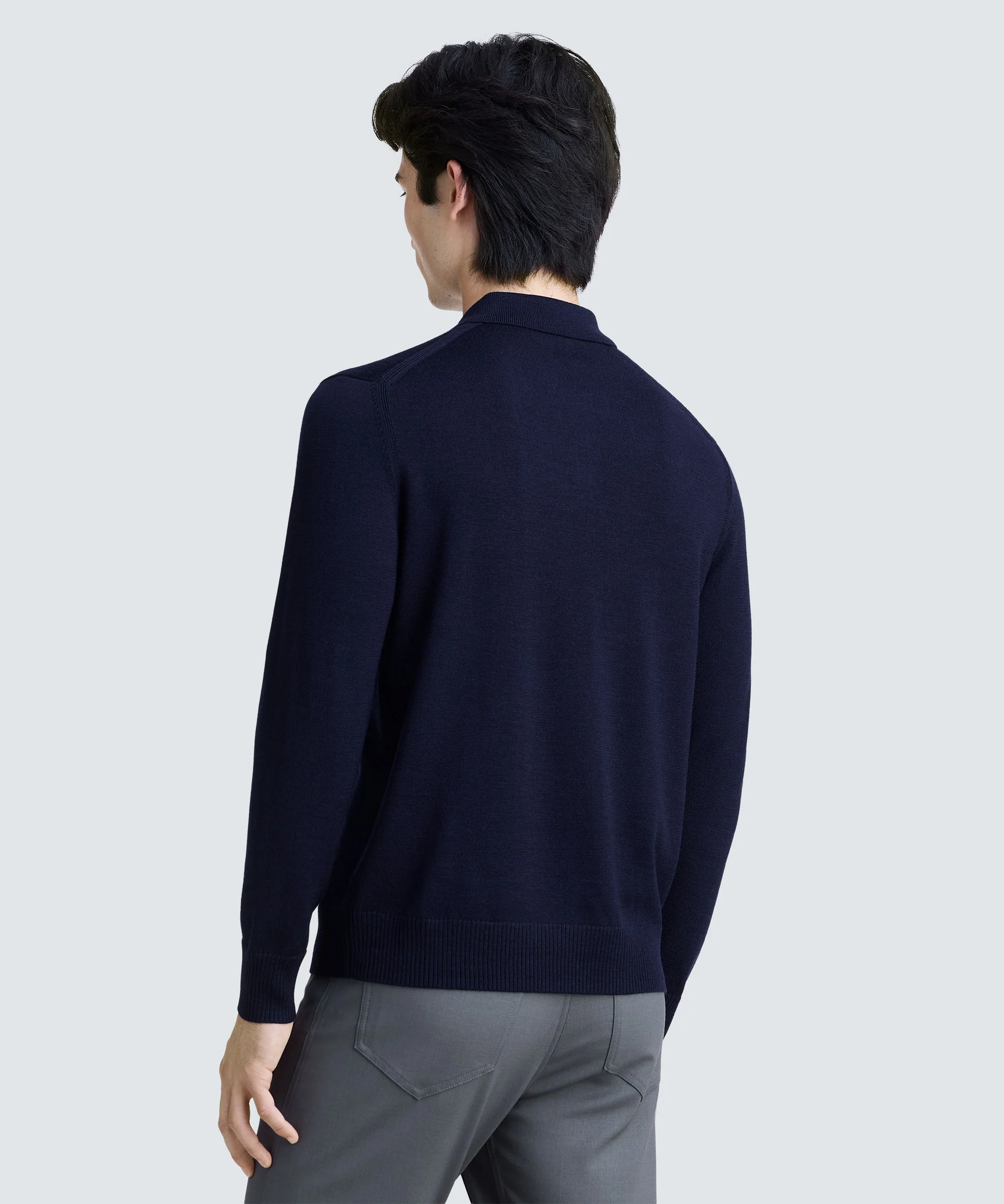 Men's Merino Knit Long Sleeve Polo - Image 18
