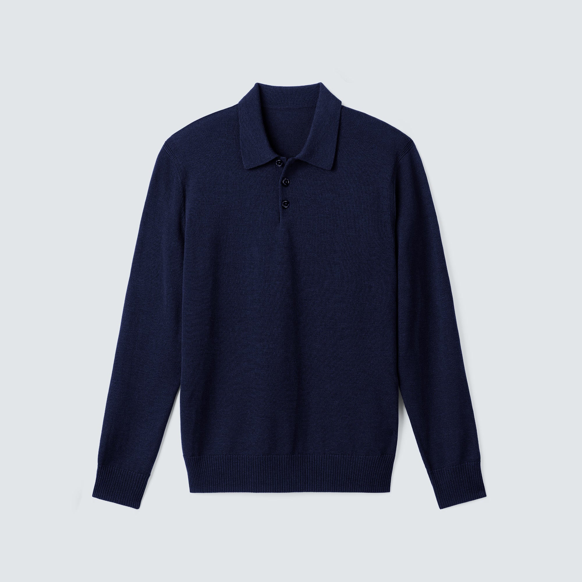 Men's Merino Knit Long Sleeve Polo - Image 19
