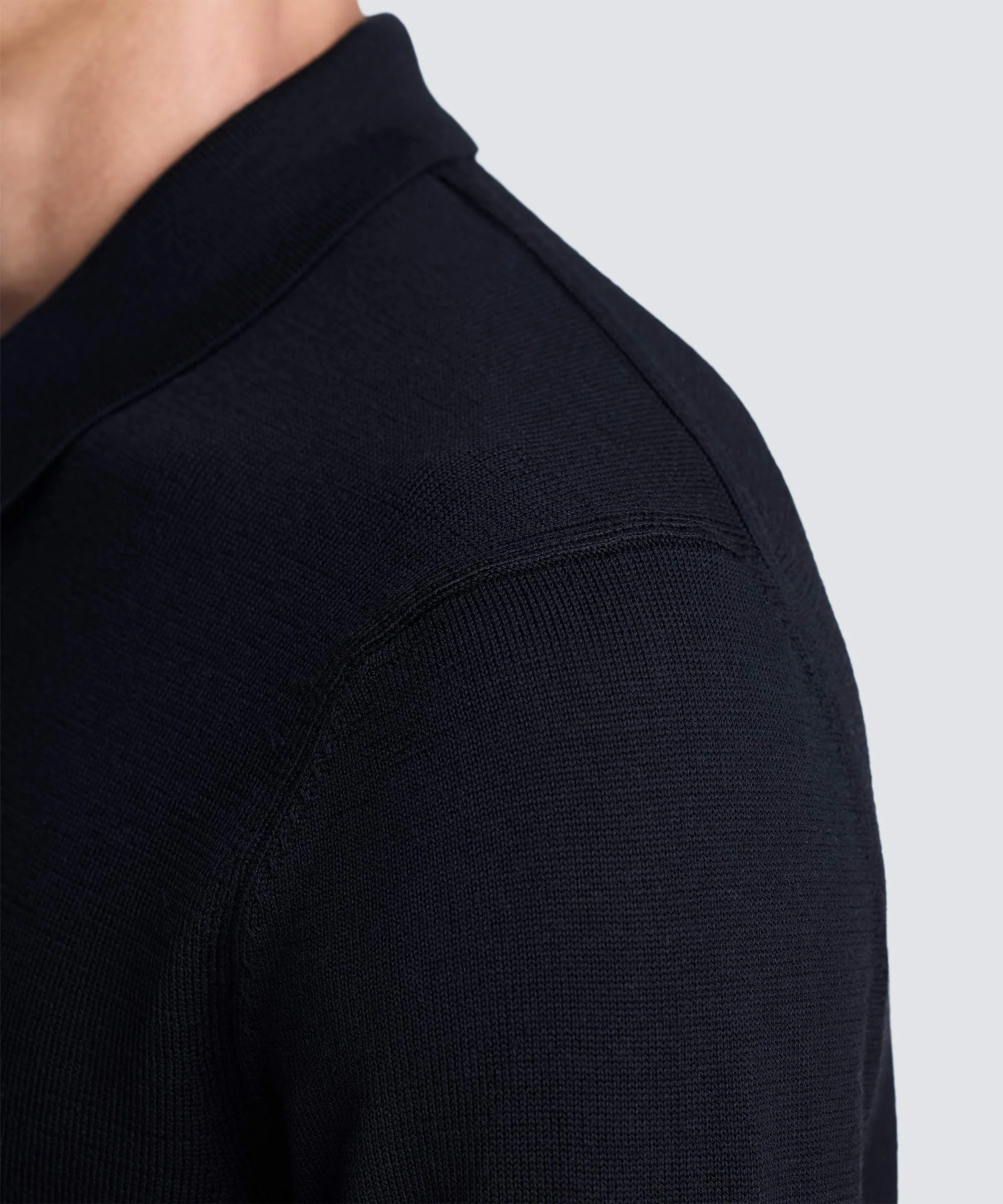 Men's Merino Knit Long Sleeve Polo - Image 4