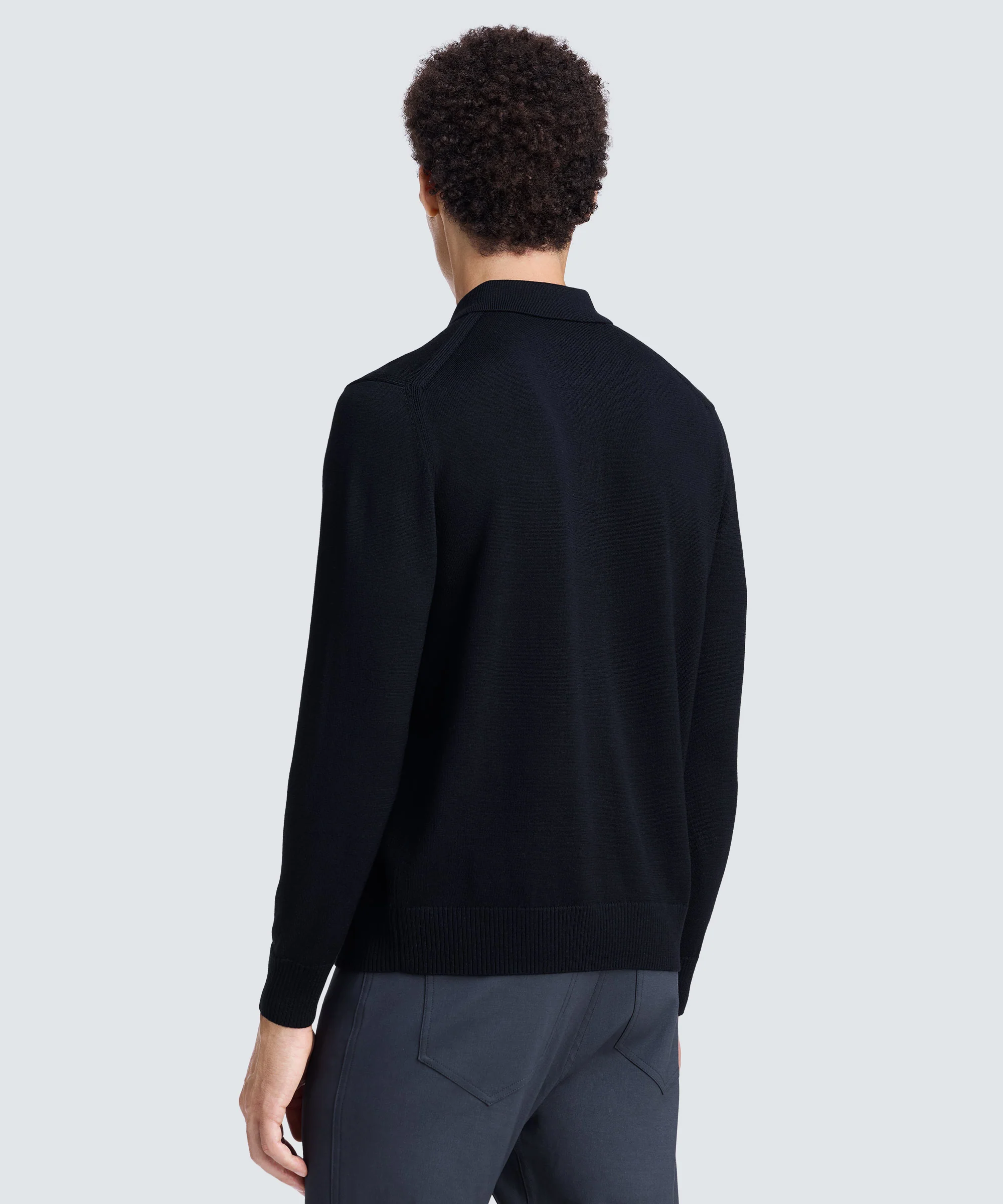 Men's Merino Knit Long Sleeve Polo - Image 5
