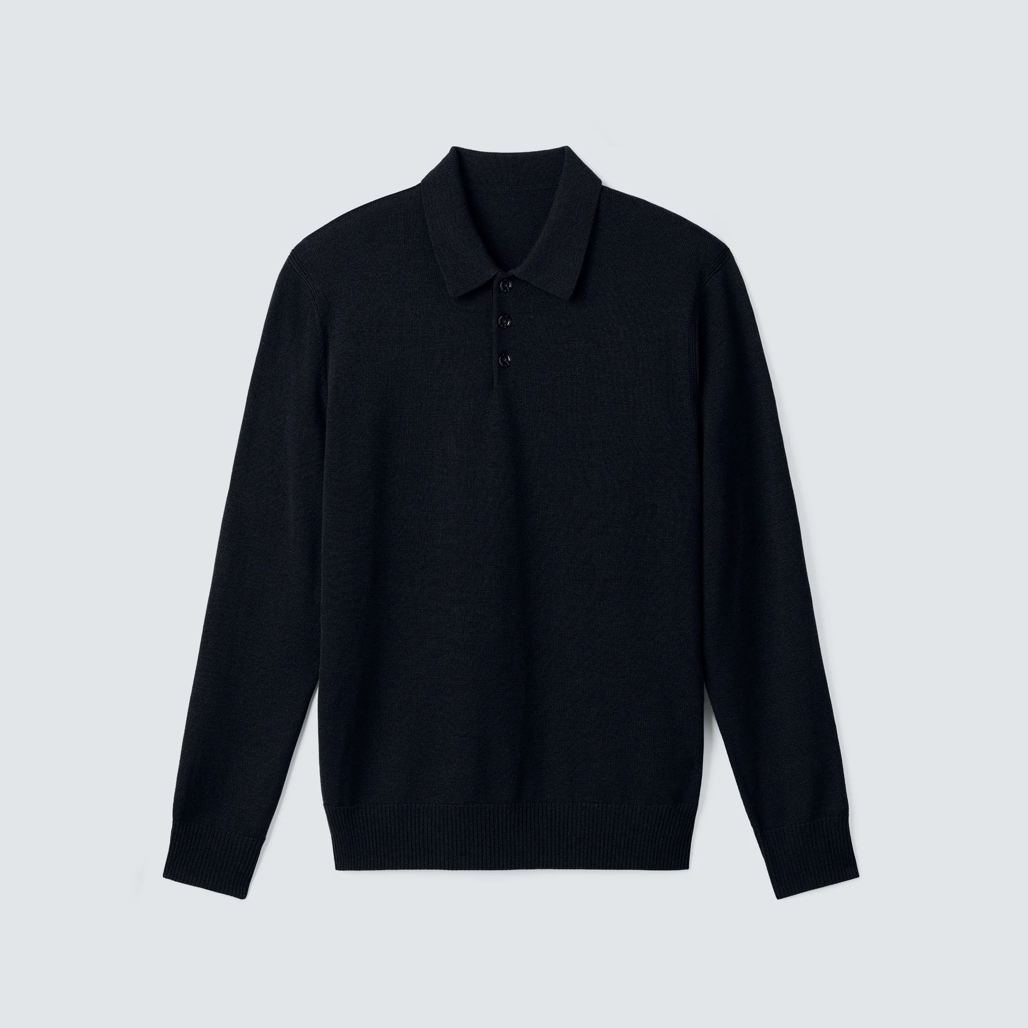 Men's Merino Knit Long Sleeve Polo - Image 6