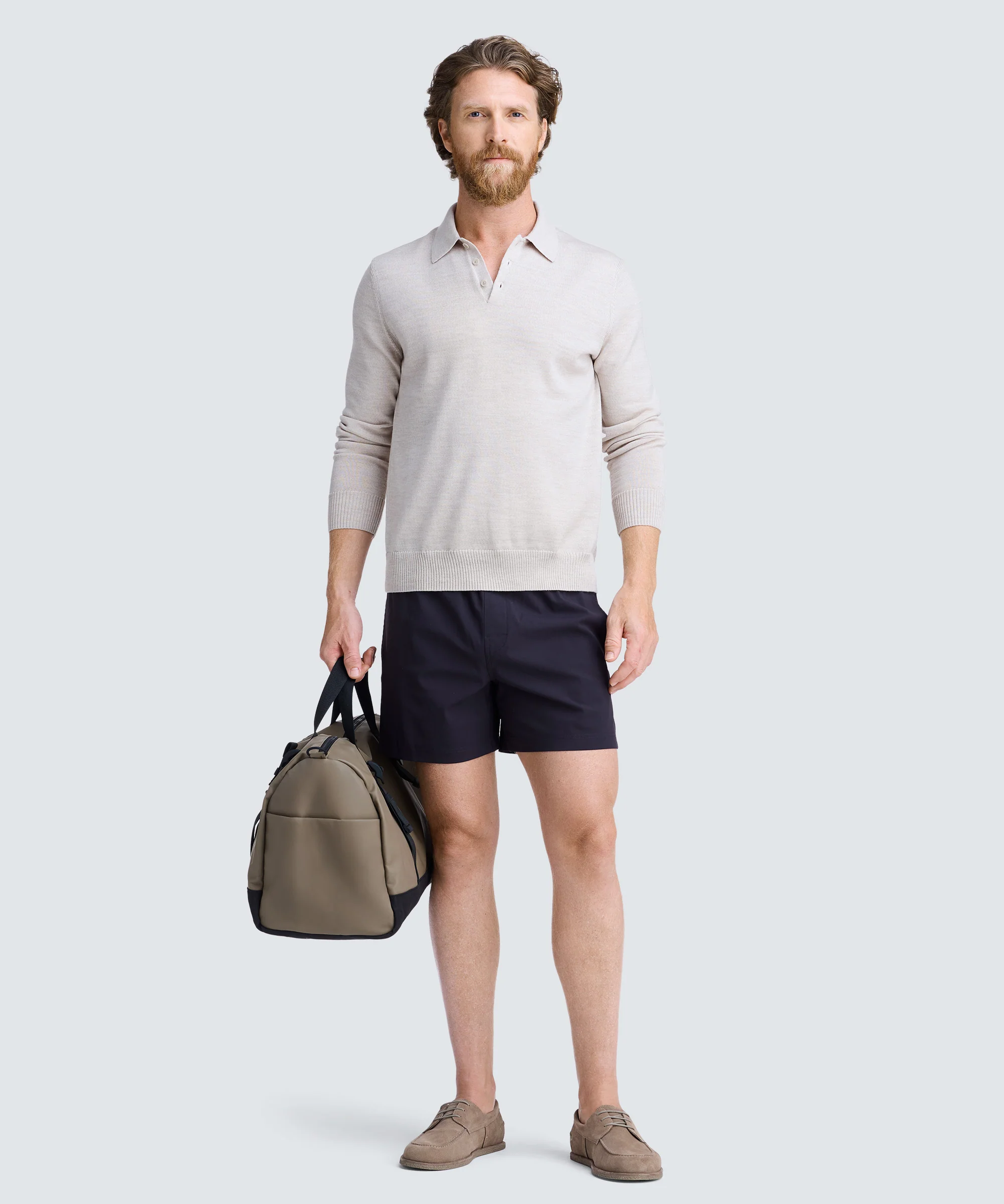 Men's Merino Knit Long Sleeve Polo - Image 8