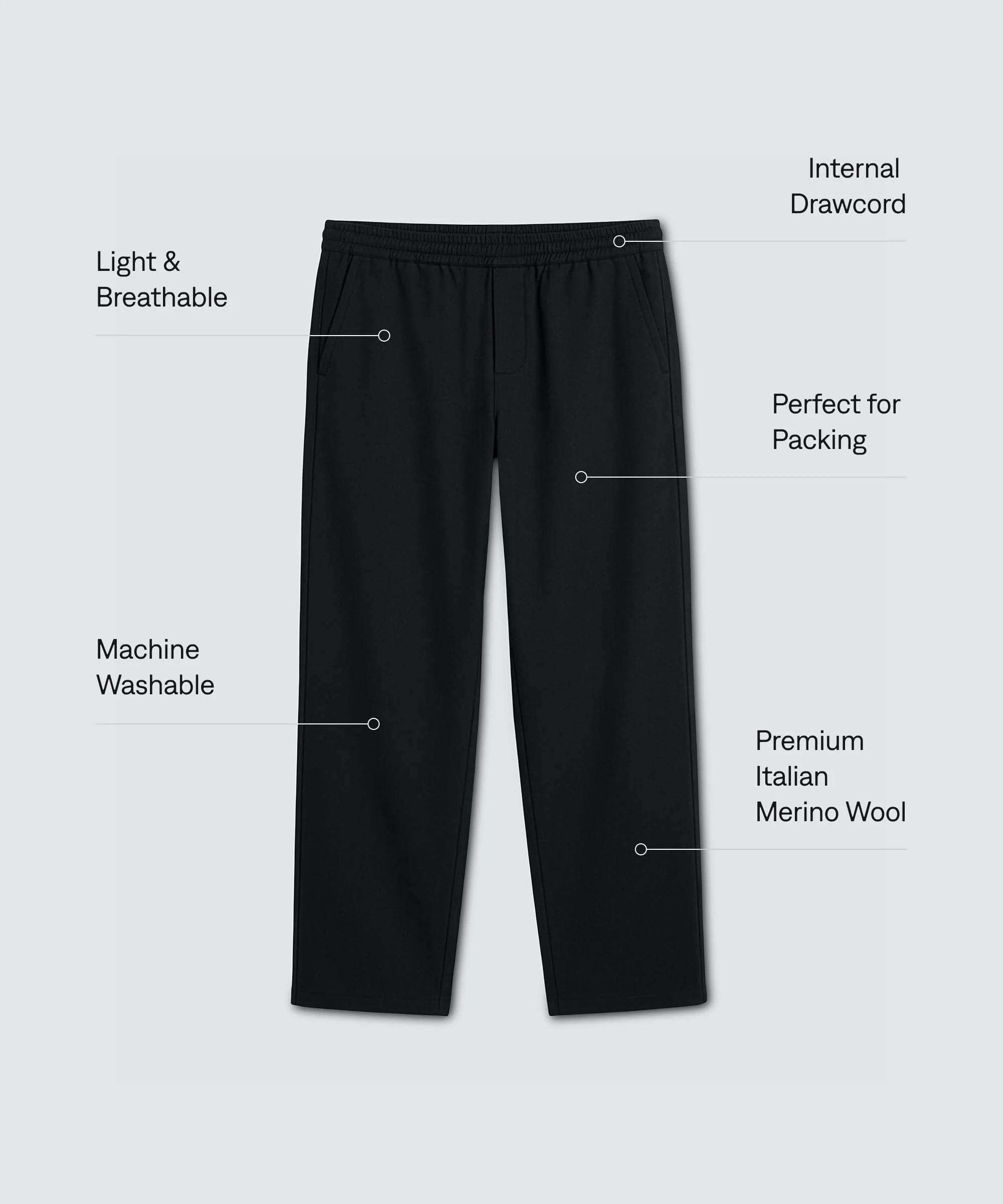 Men's Pull-On Merino Travel Pants - Image 14