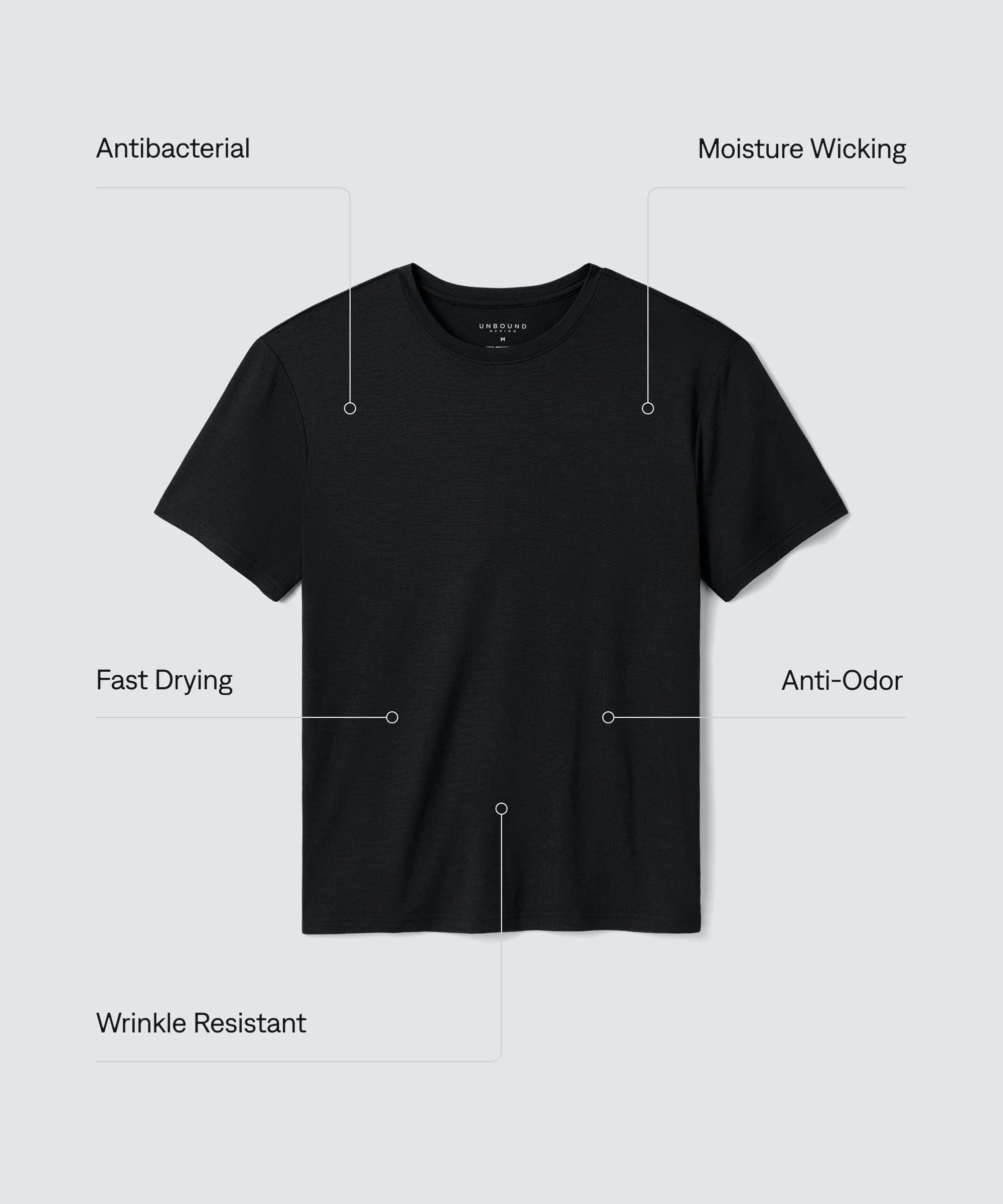 Men's Relaxed Merino Crew Neck T-Shirt - Image 11