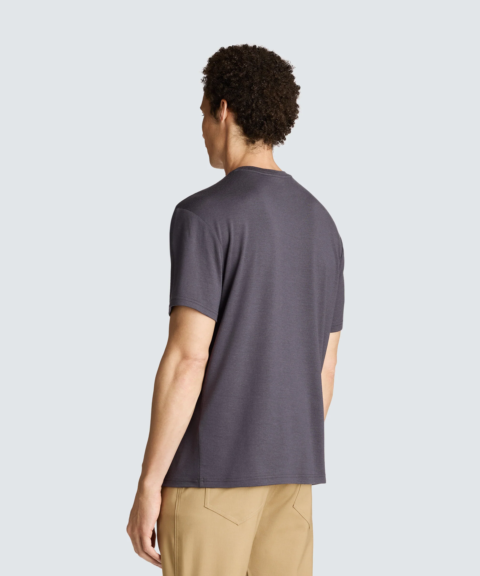 Men's Relaxed Merino Crew Neck T-Shirt - Image 3