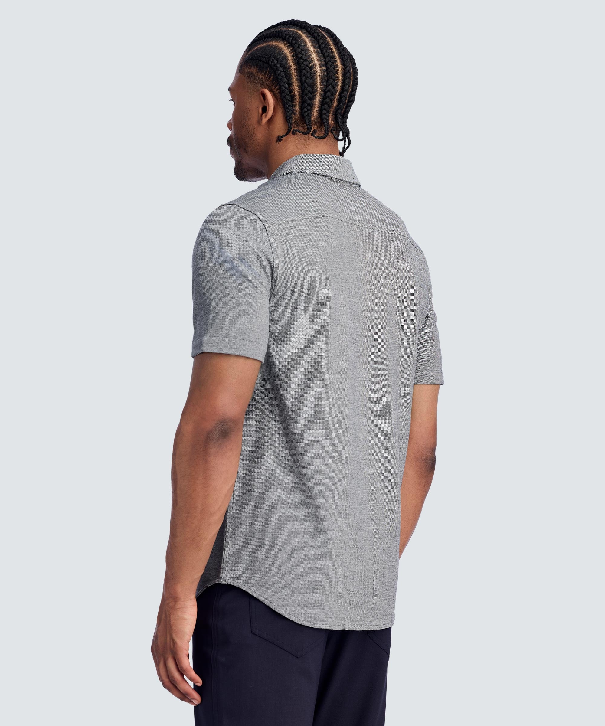 Men's Relaxed Short Sleeve Merino Button-Up - Image 16