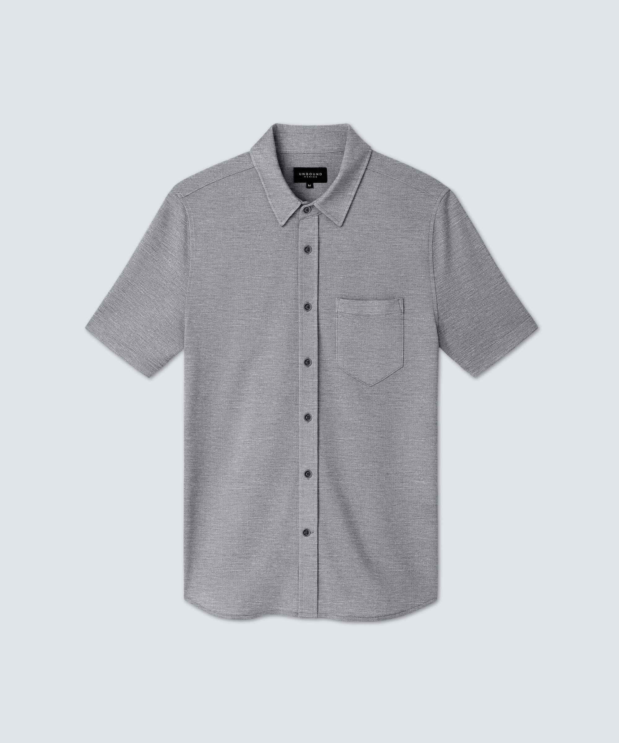 Men's Relaxed Short Sleeve Merino Button-Up - Image 17