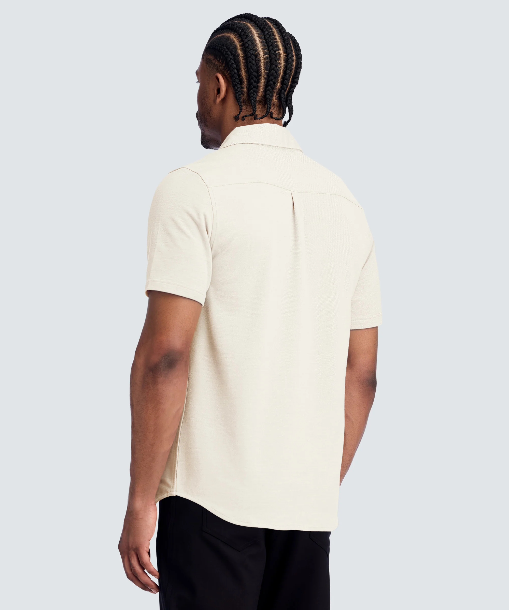Men's Relaxed Short Sleeve Merino Button-Up - Image 4