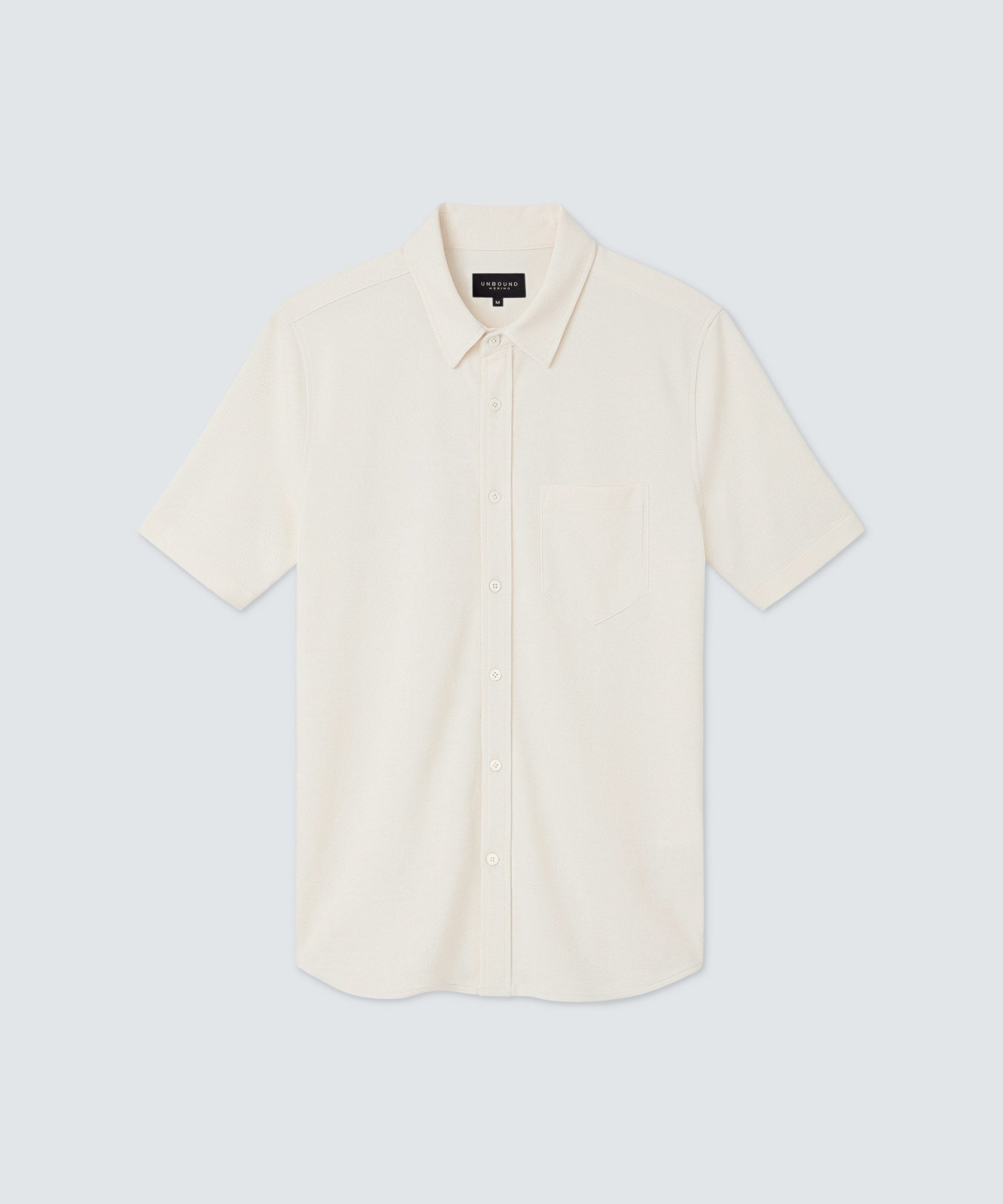 Men's Relaxed Short Sleeve Merino Button-Up - Image 5