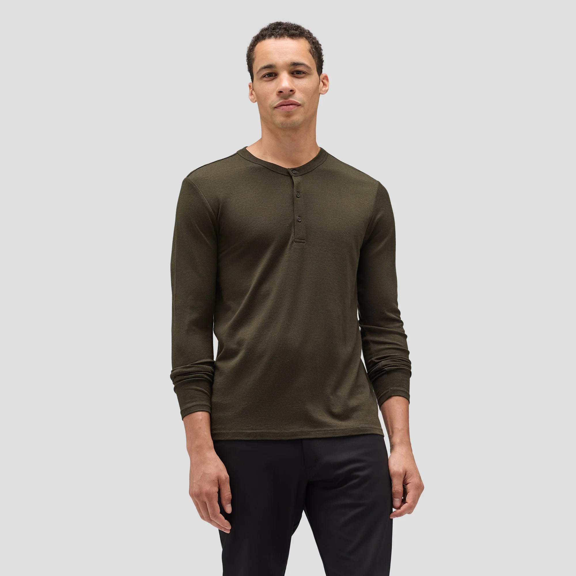 Men's Long Sleeve Merino Henley - Image 6
