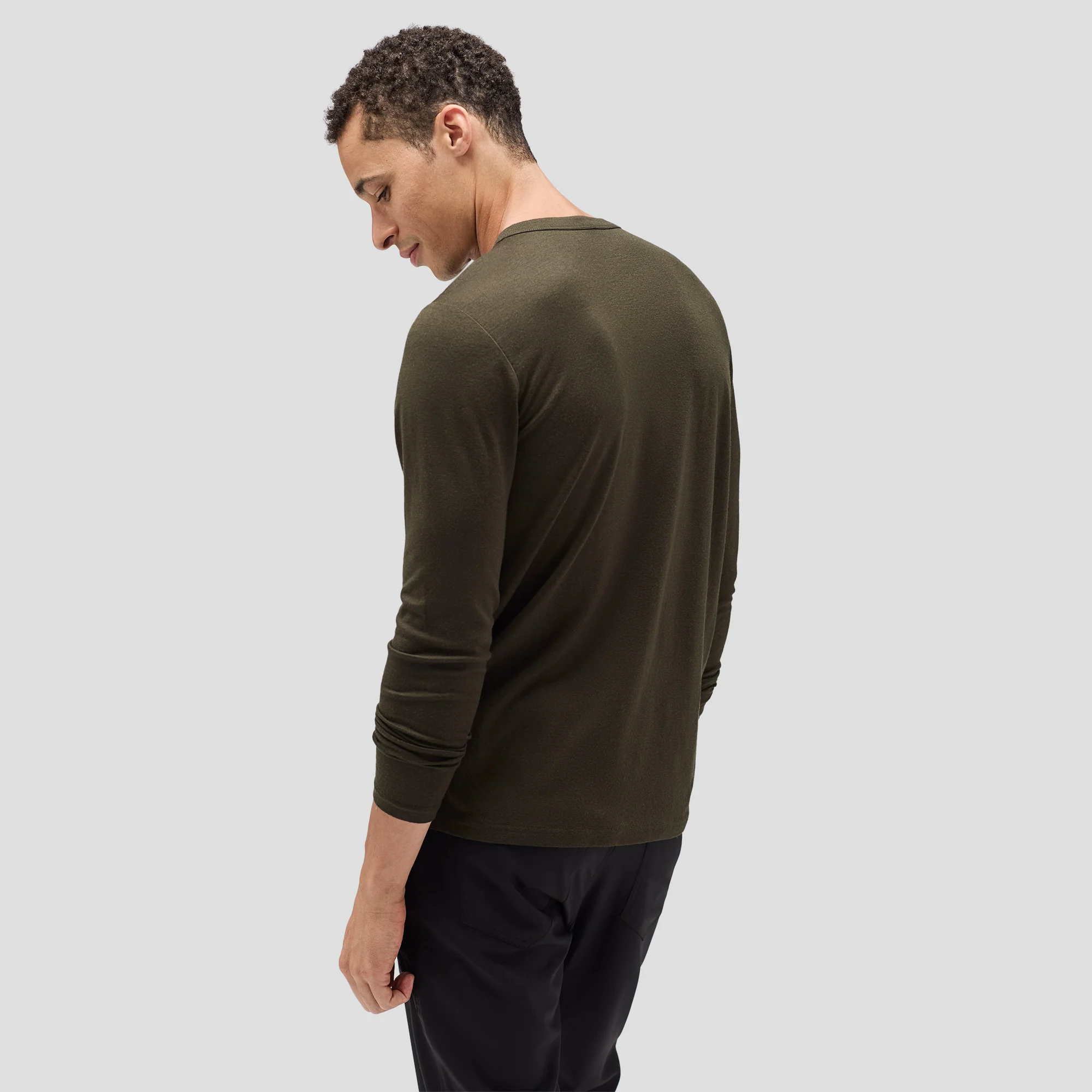Men's Long Sleeve Merino Henley - Image 9