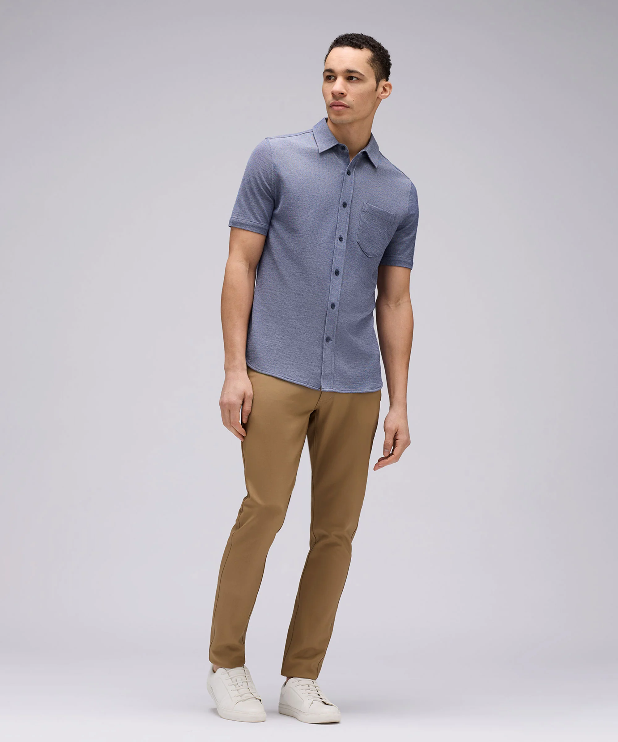 Men's Short Sleeve Merino Button-Up - Image 15