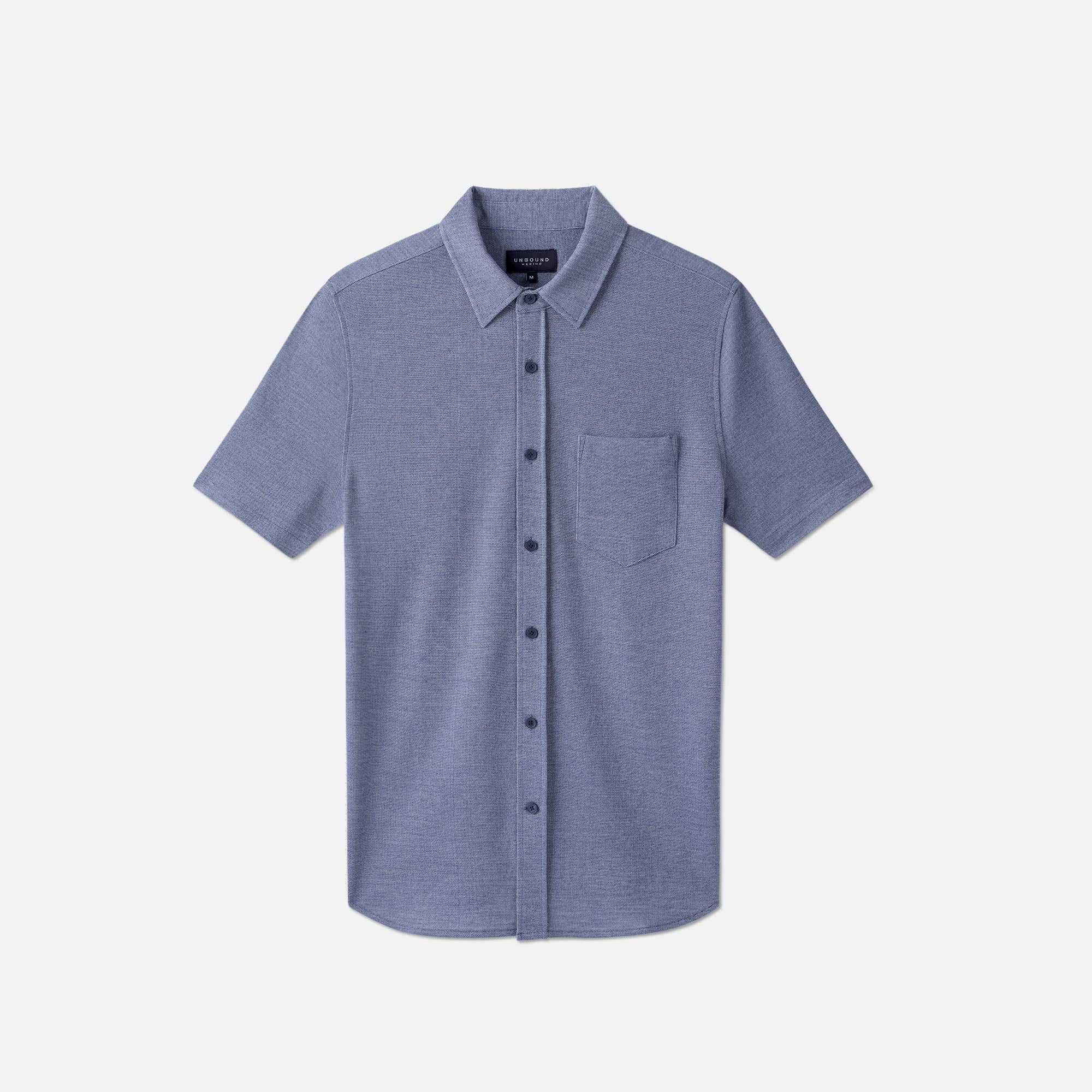 Men's Short Sleeve Merino Button-Up - Image 21
