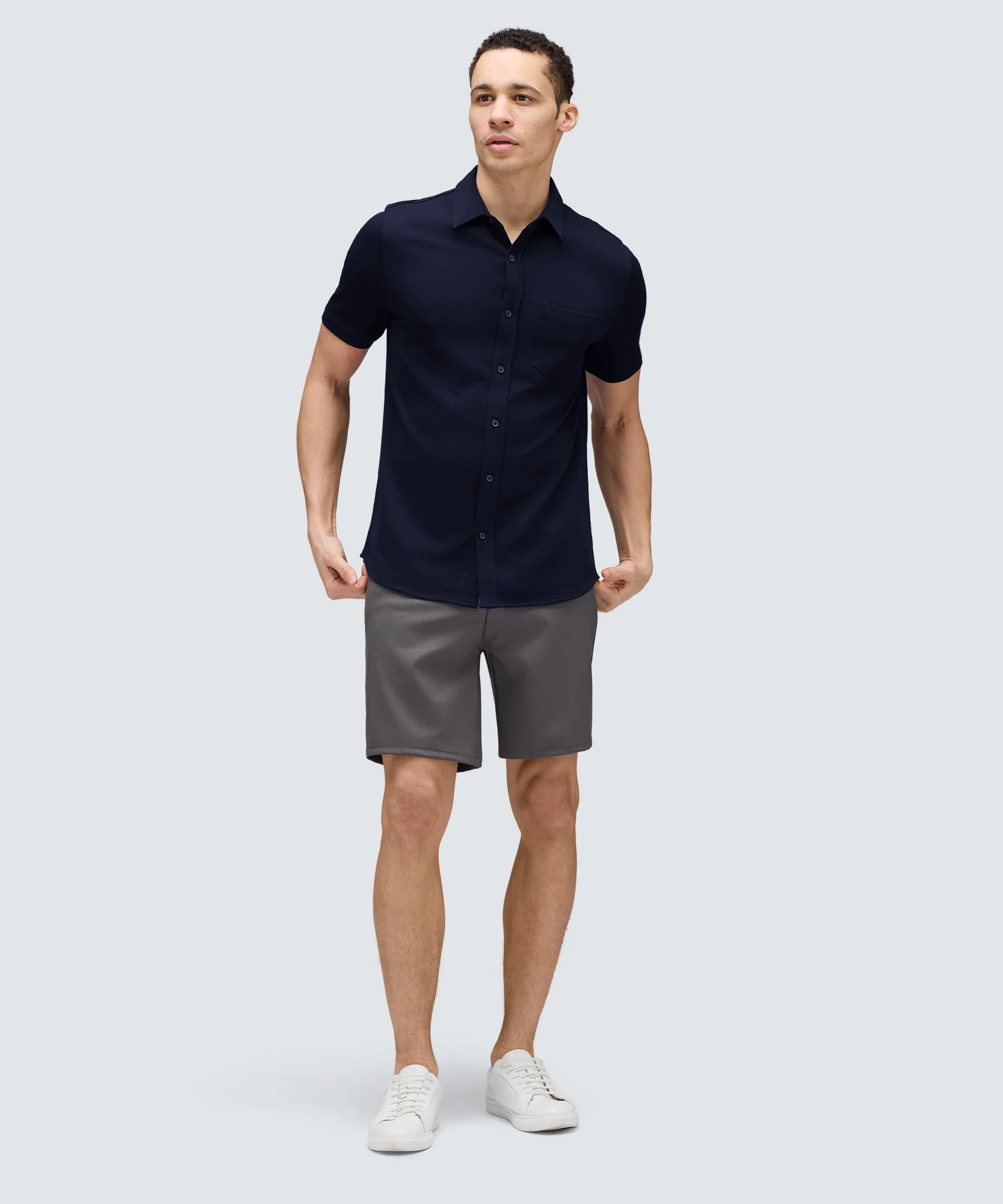 Men's Short Sleeve Merino Button-Up - Image 24