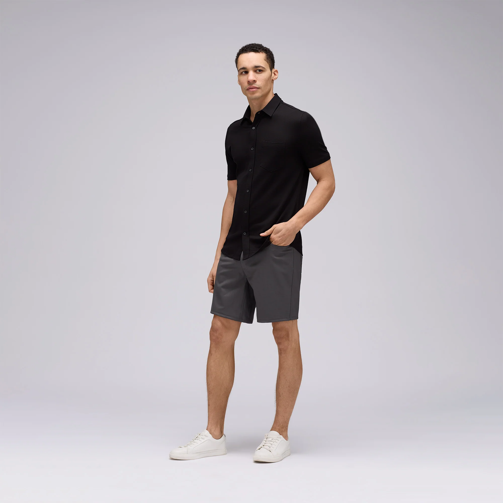 Men's Short Sleeve Merino Button-Up - Image 3