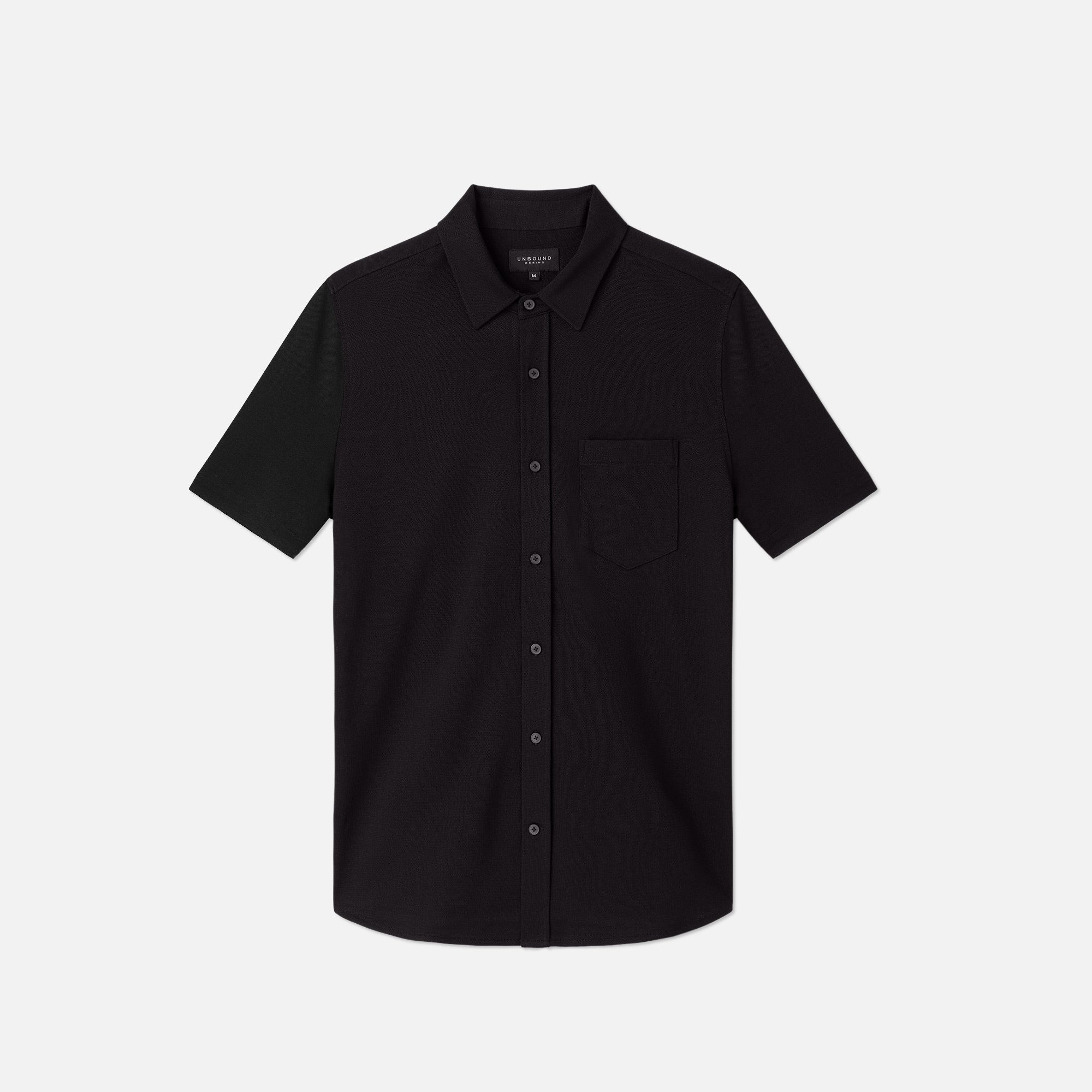 Men's Short Sleeve Merino Button-Up - Image 7