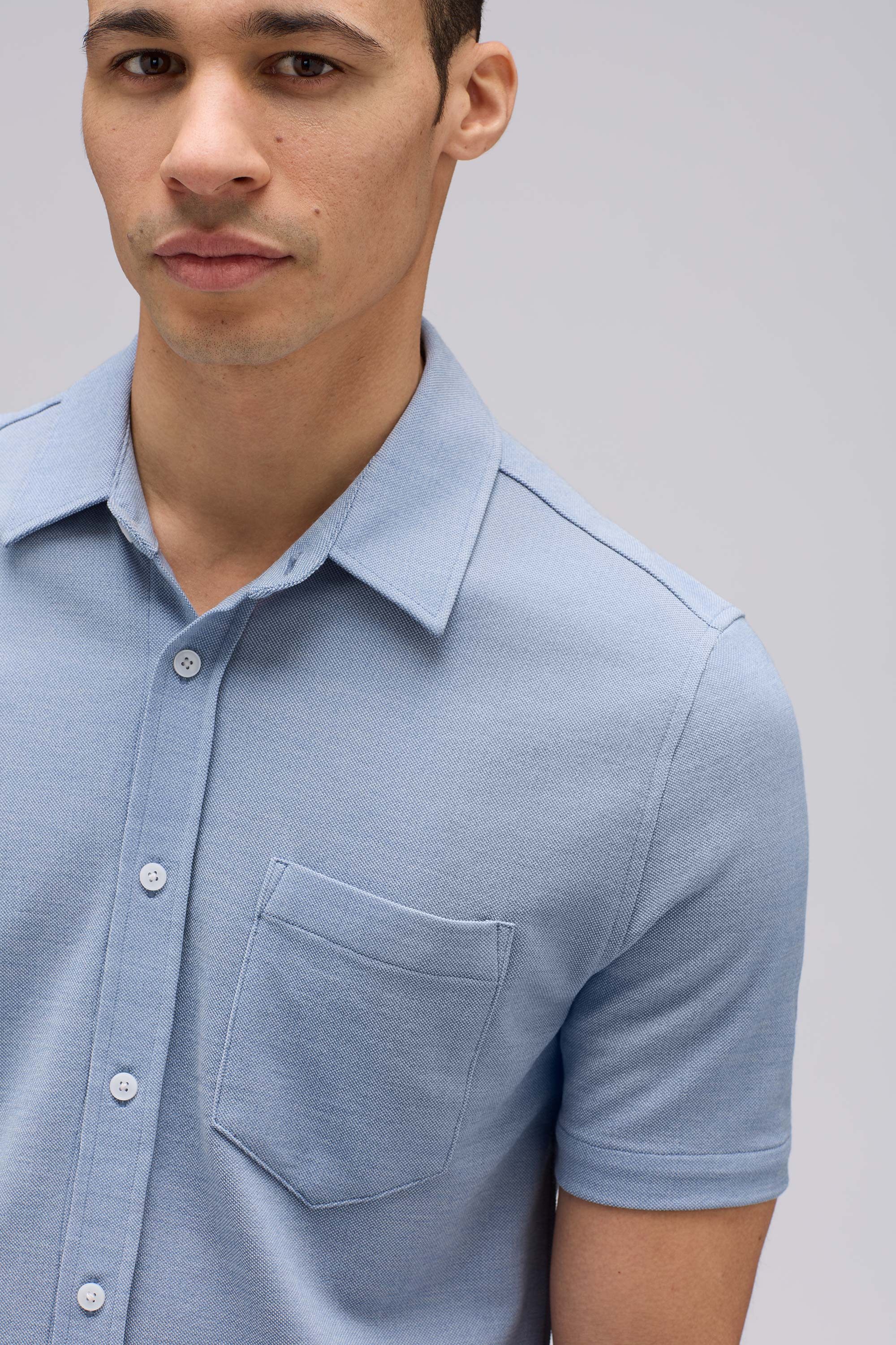 Men's Short Sleeve Merino Button-Up - Image 9