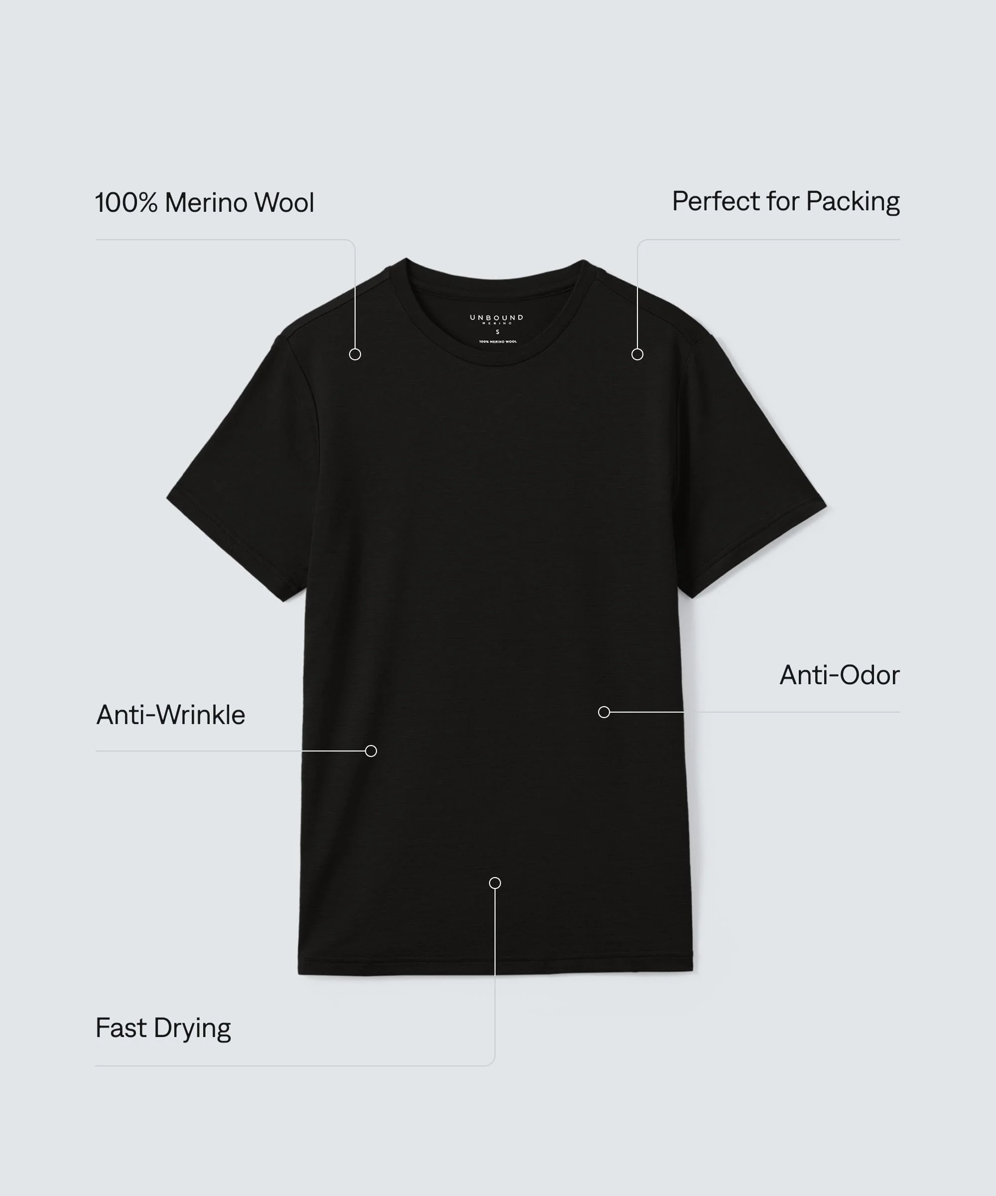 Men's Merino Crew Neck T-Shirt - Image 122