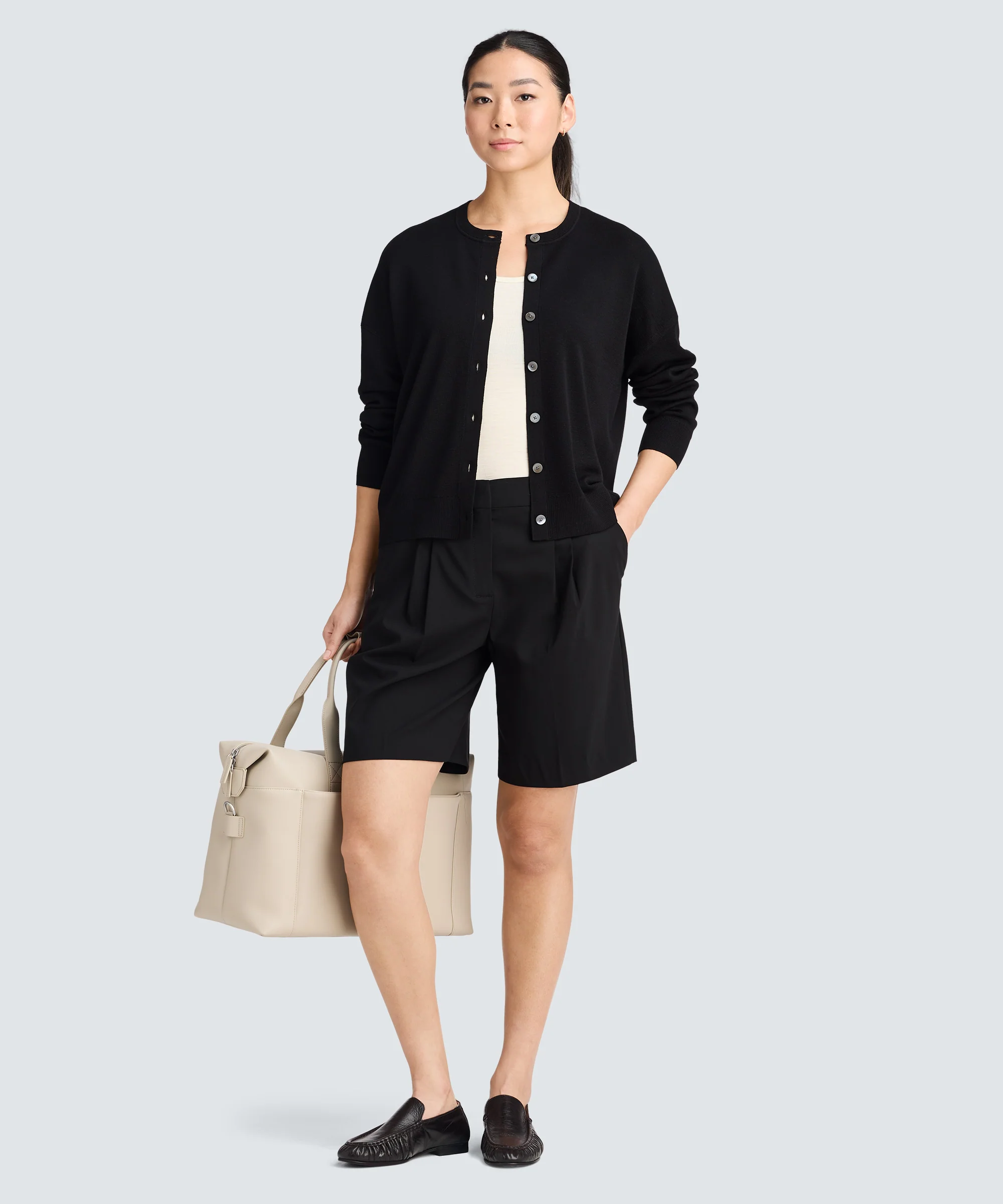 Women's Fine Knit Merino Cardigan - Image 15
