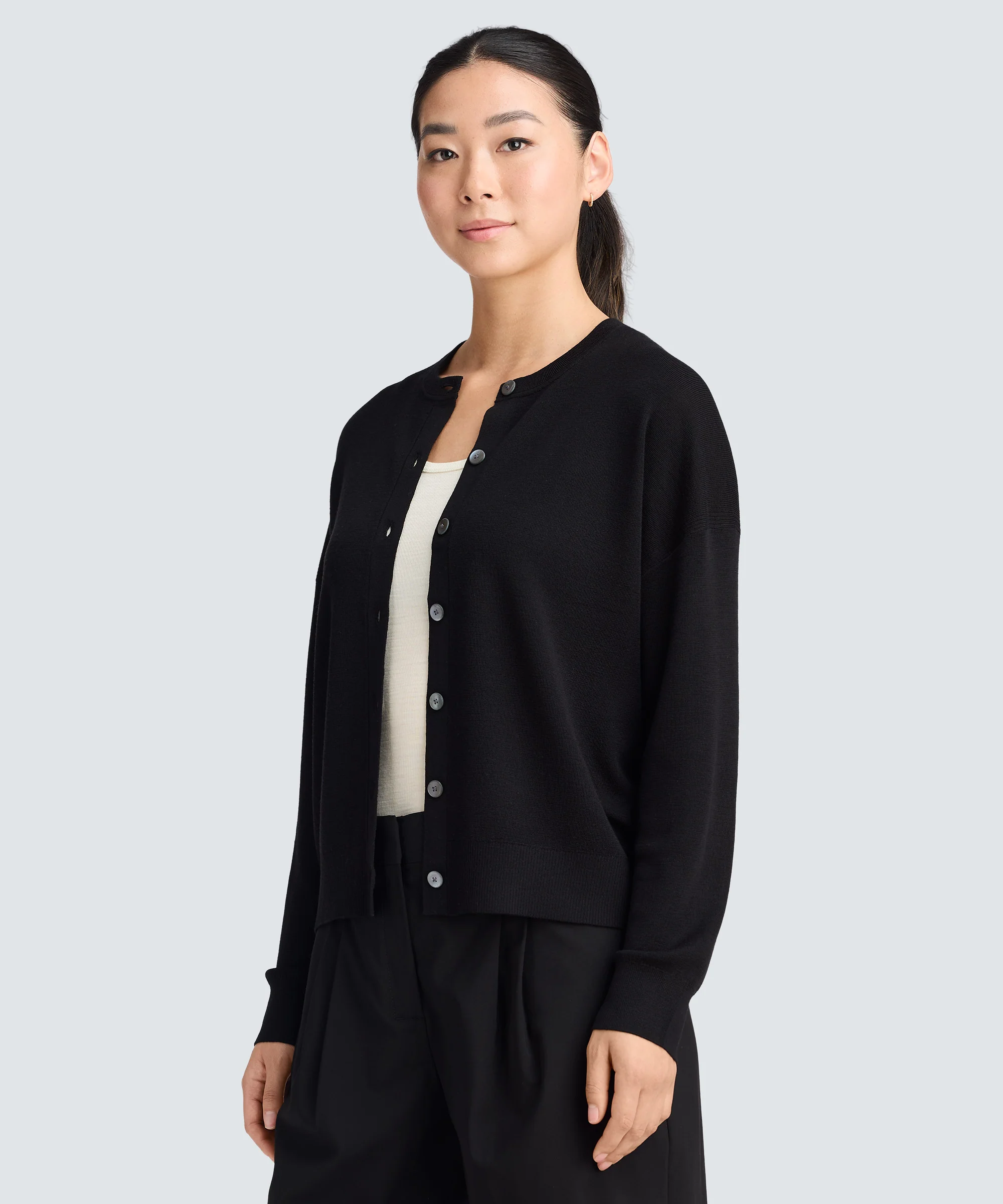 Women's Fine Knit Merino Cardigan - Image 16