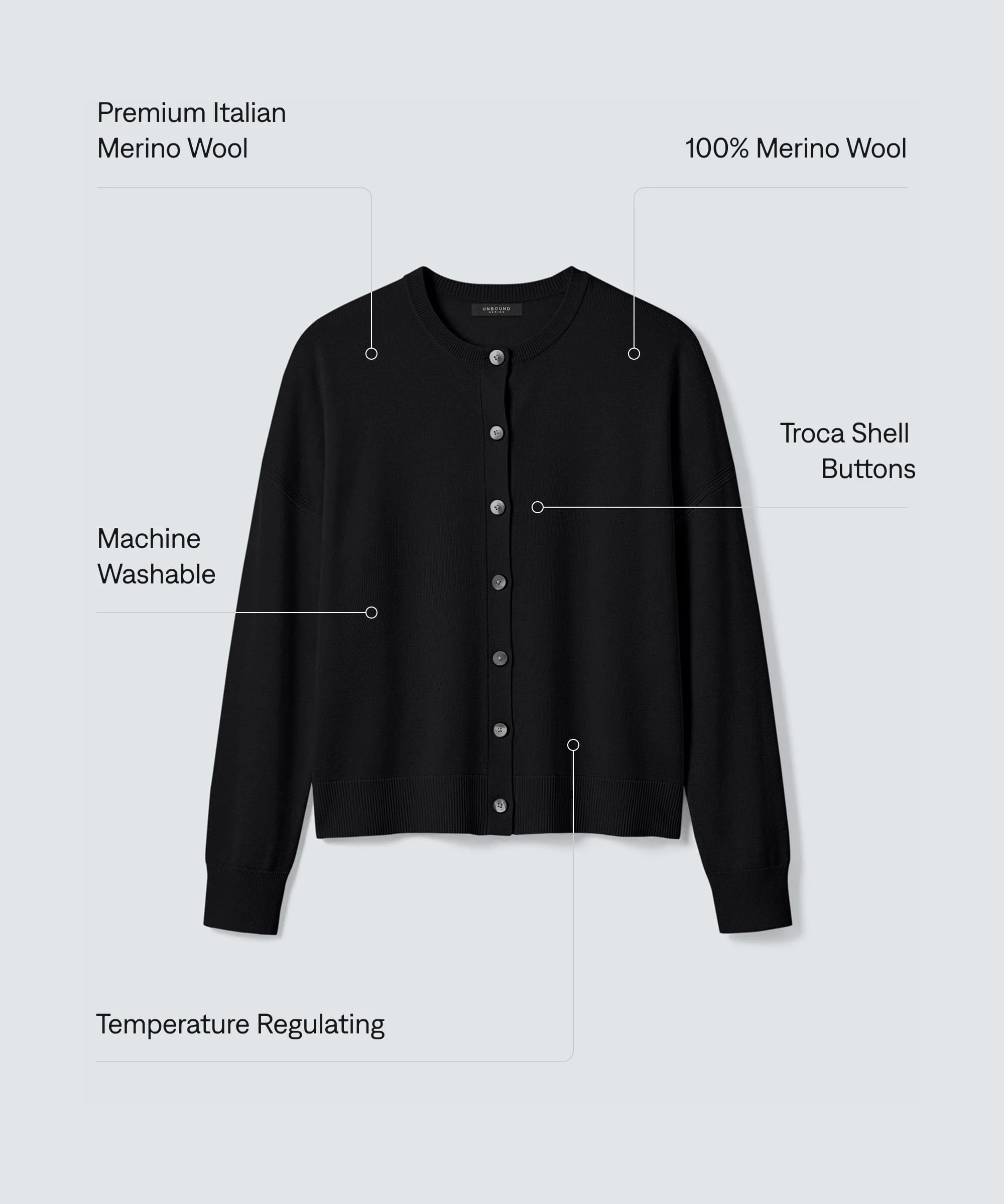 Women's Fine Knit Merino Cardigan - Image 21