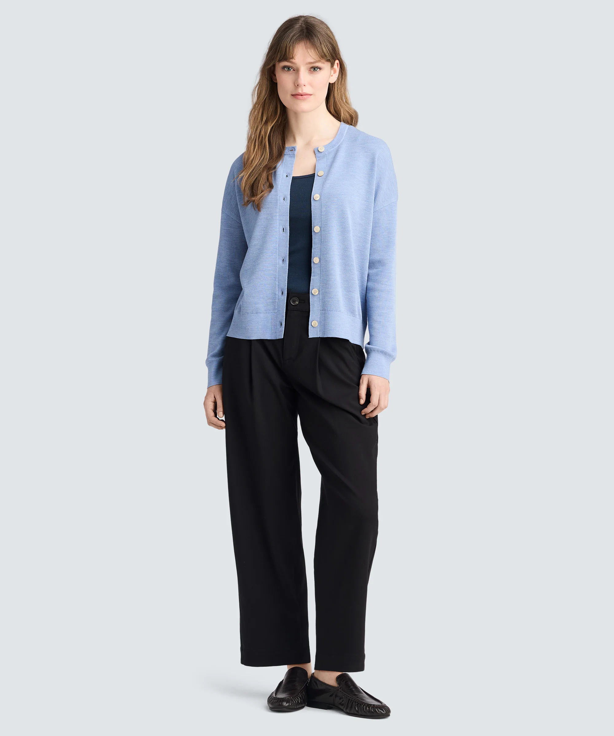 Women's Fine Knit Merino Cardigan - Image 3