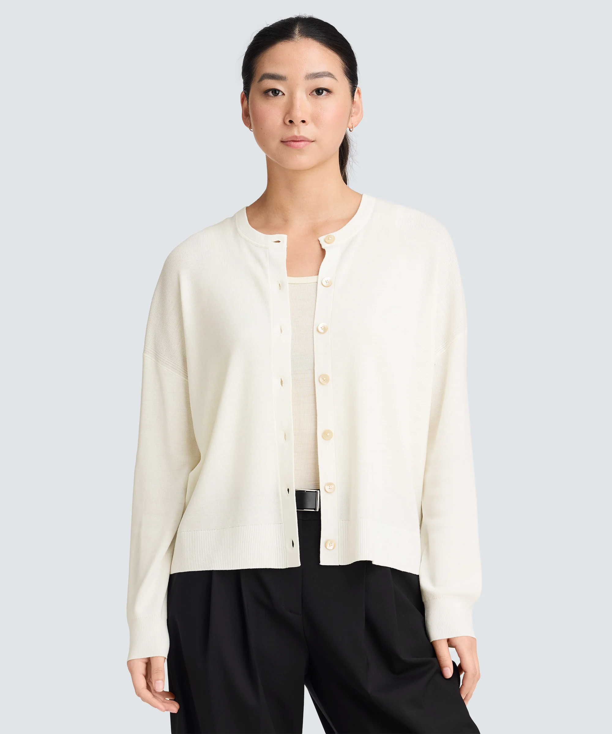 Women's Fine Knit Merino Cardigan - Image 7