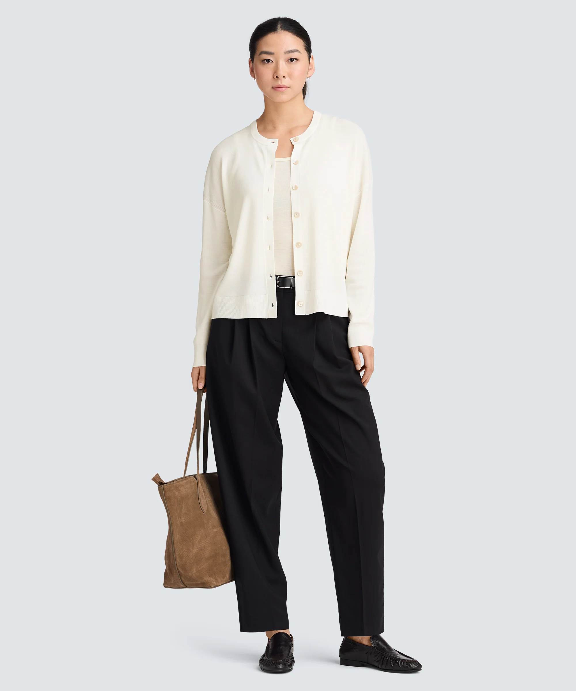 Women's Fine Knit Merino Cardigan - Image 8