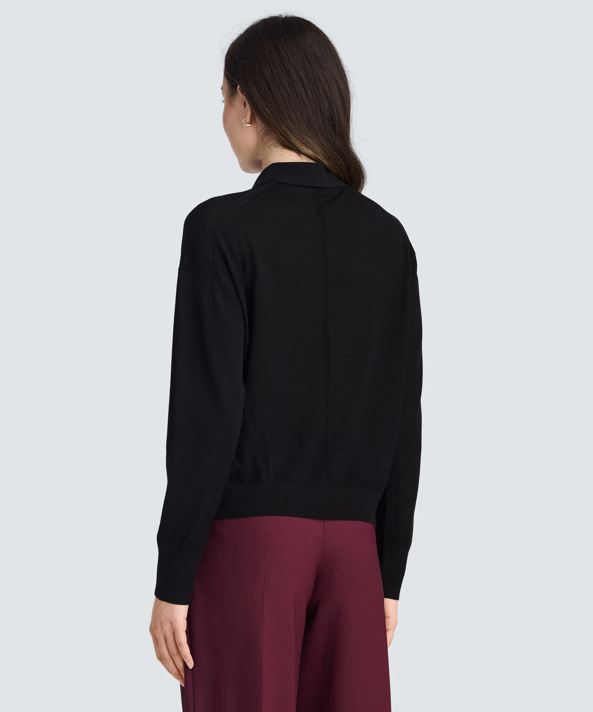 Women’s Long Sleeve Fine Knit Polo - Image 25