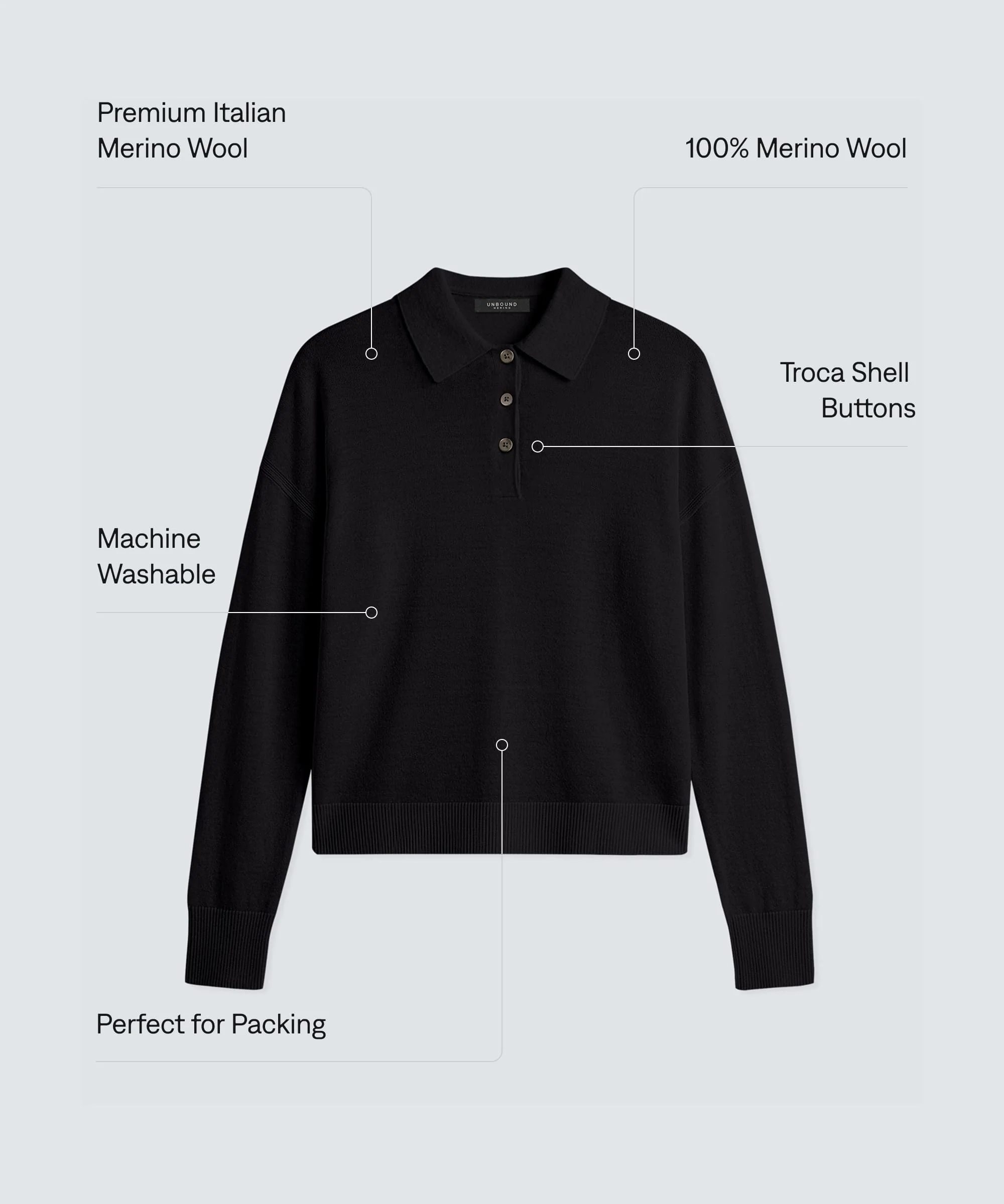 Women’s Long Sleeve Fine Knit Polo - Image 27