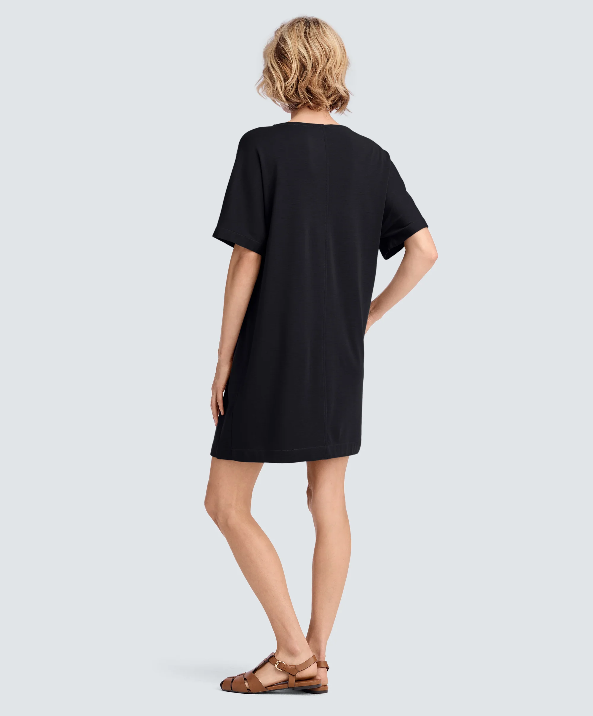 Women's Merino Boatneck T-Shirt Dress - Image 12