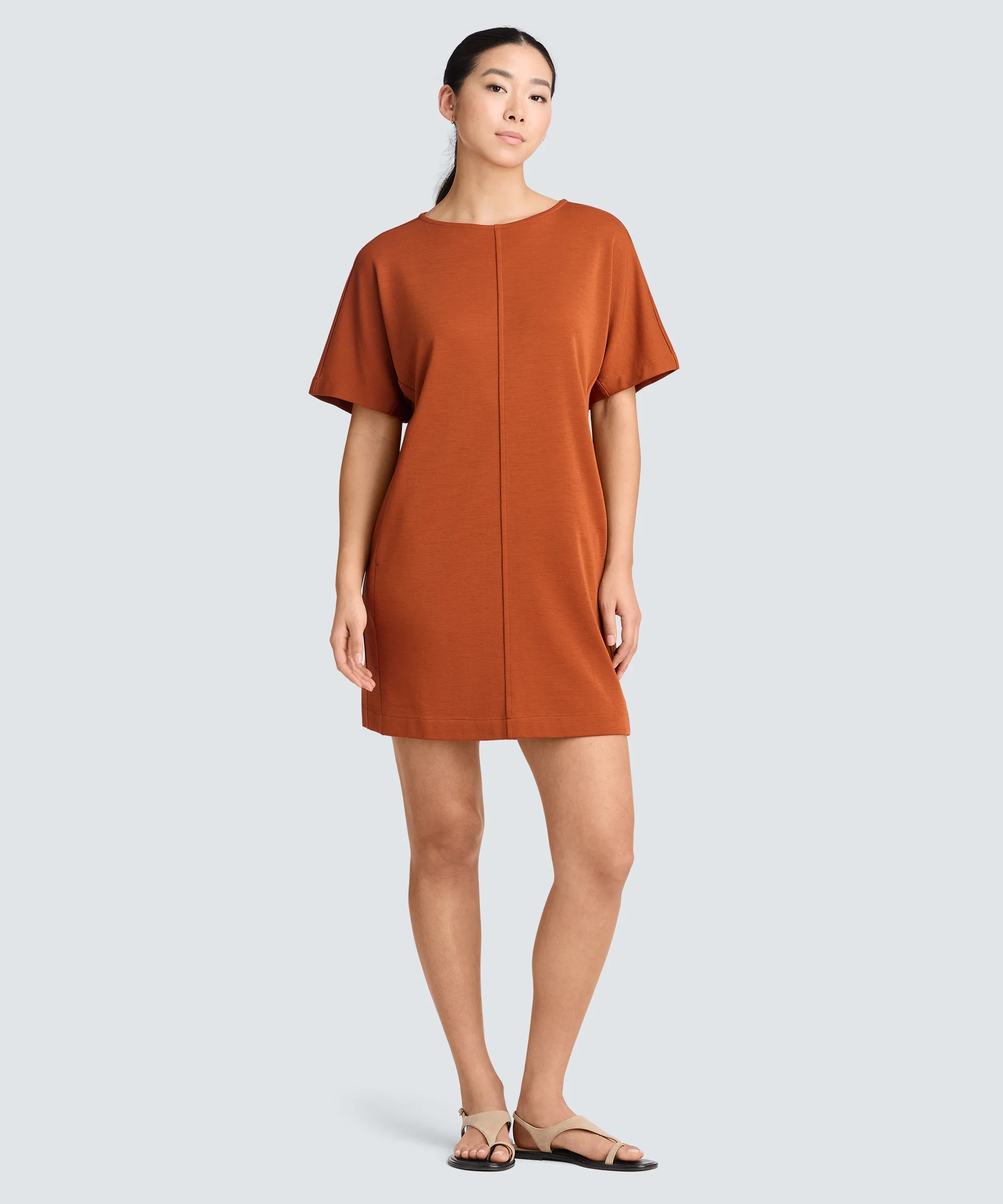 Women's Merino Boatneck T-Shirt Dress - Image 13