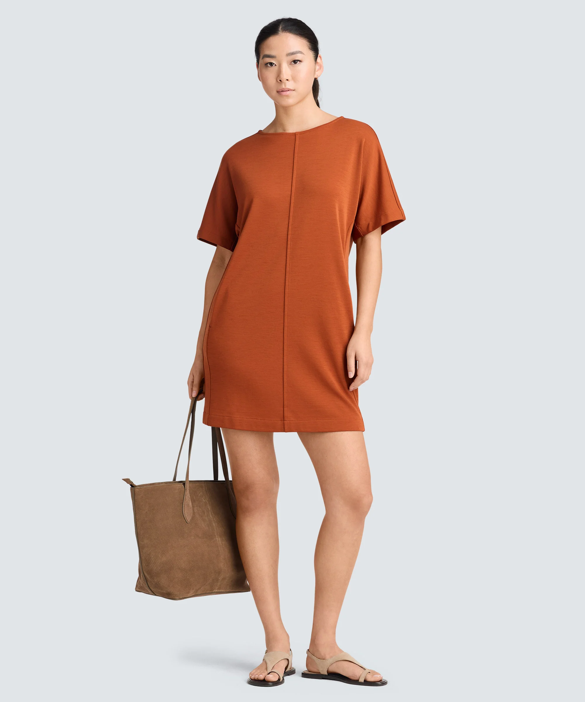 Women's Merino Boatneck T-Shirt Dress - Image 15
