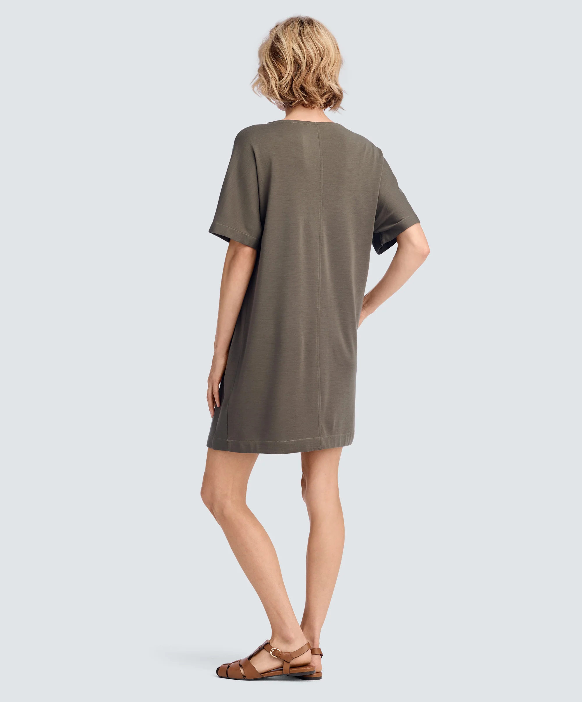 Women's Merino Boatneck T-Shirt Dress - Image 6