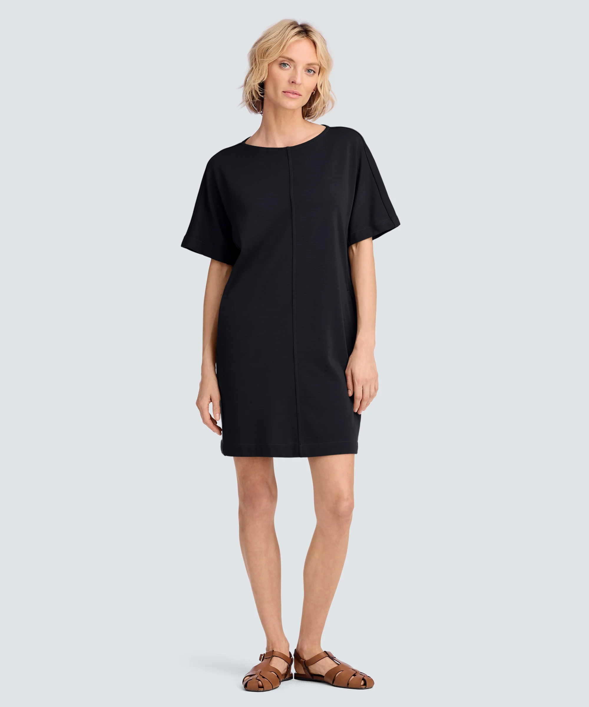 Women's Merino Boatneck T-Shirt Dress - Image 7