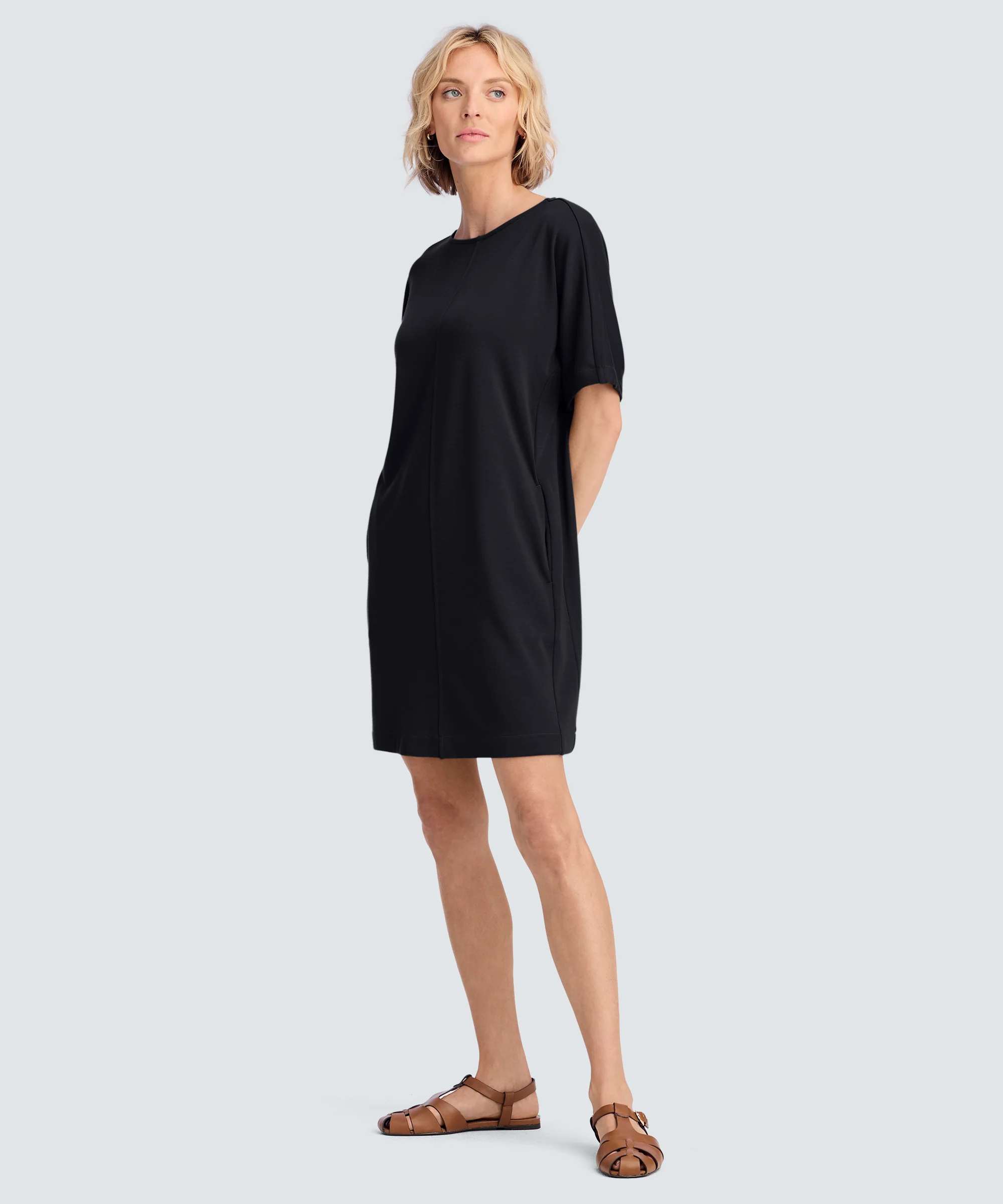 Women's Merino Boatneck T-Shirt Dress - Image 8